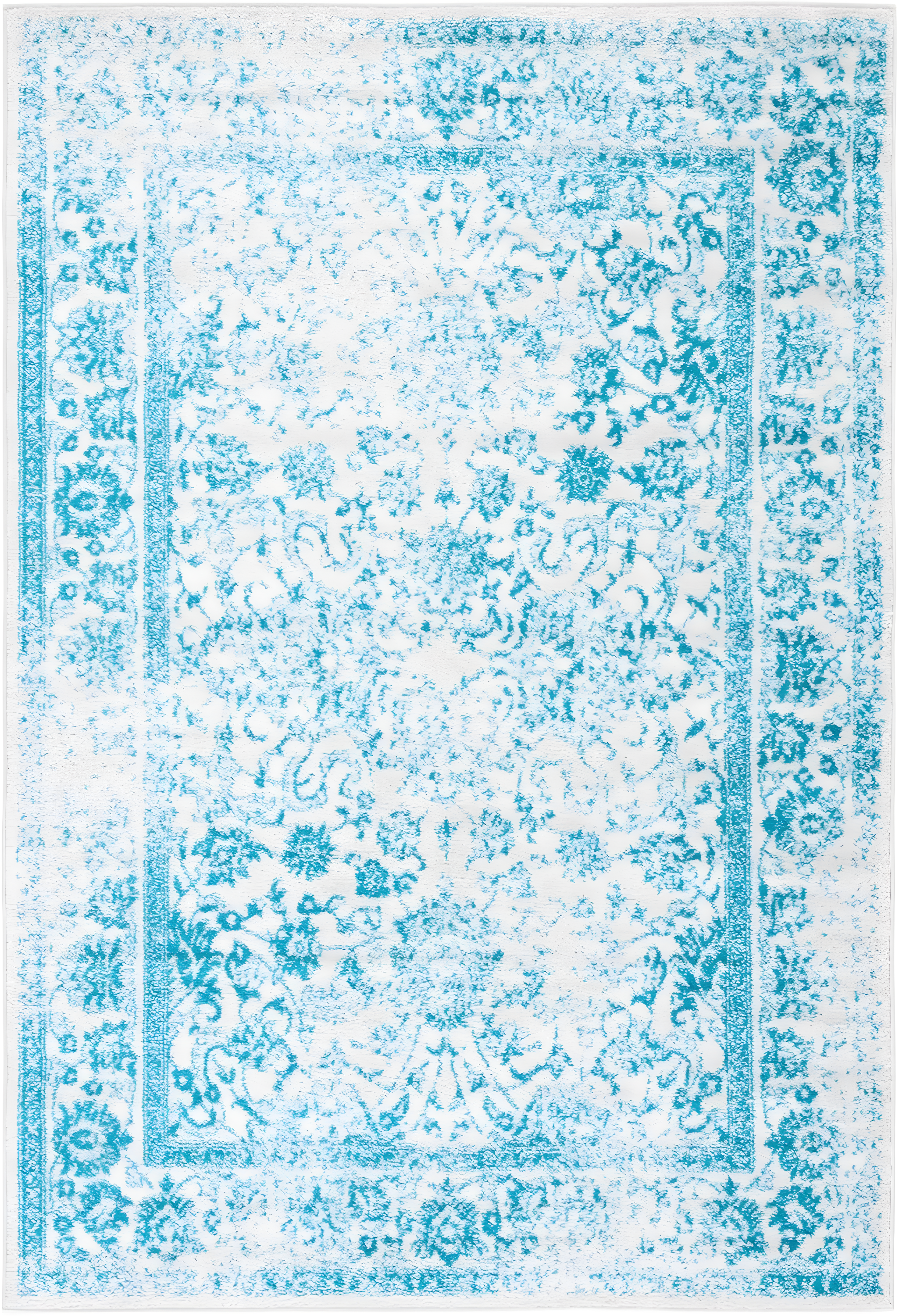 Adirondack ADR109 Machine Made Indoor Area Rug - Ivory/Teal - 8'x10' - Safavieh