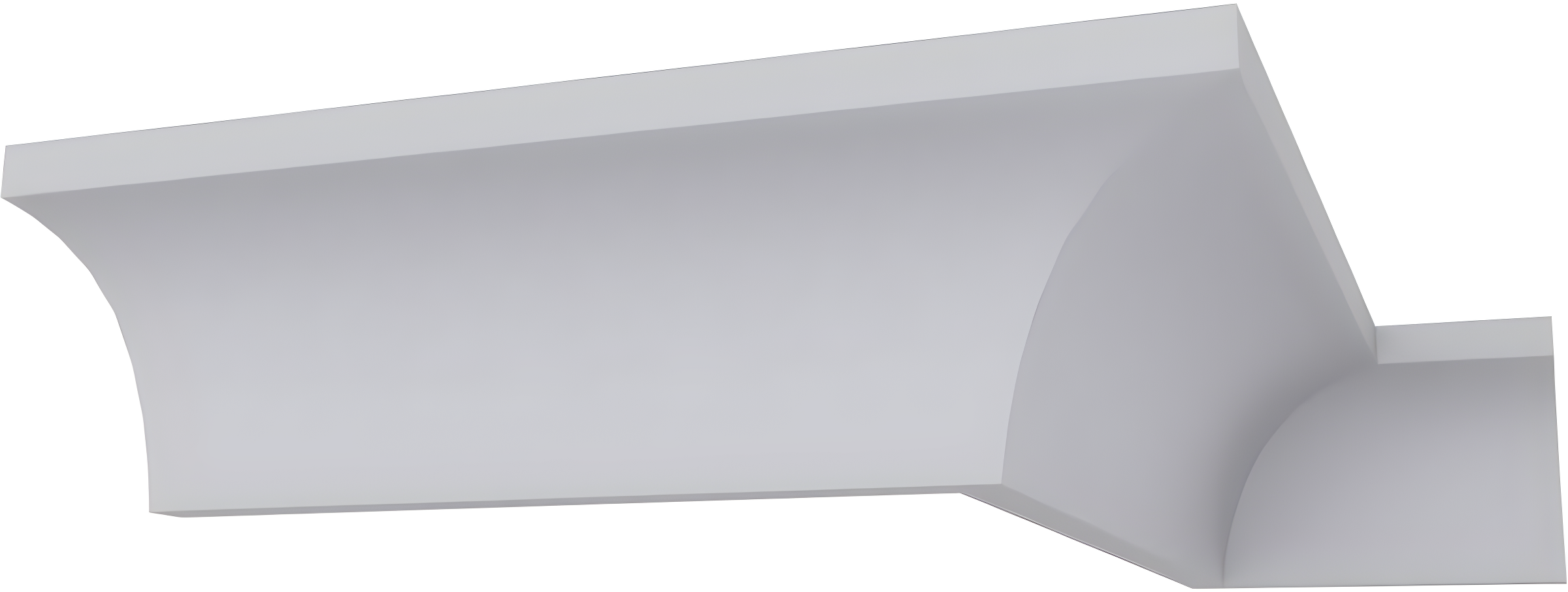 Ekena Millwork 2"H x 1 7/8"P x 2 3/4"F x 94 1/2"L Reece Traditional Smooth Crown Moulding