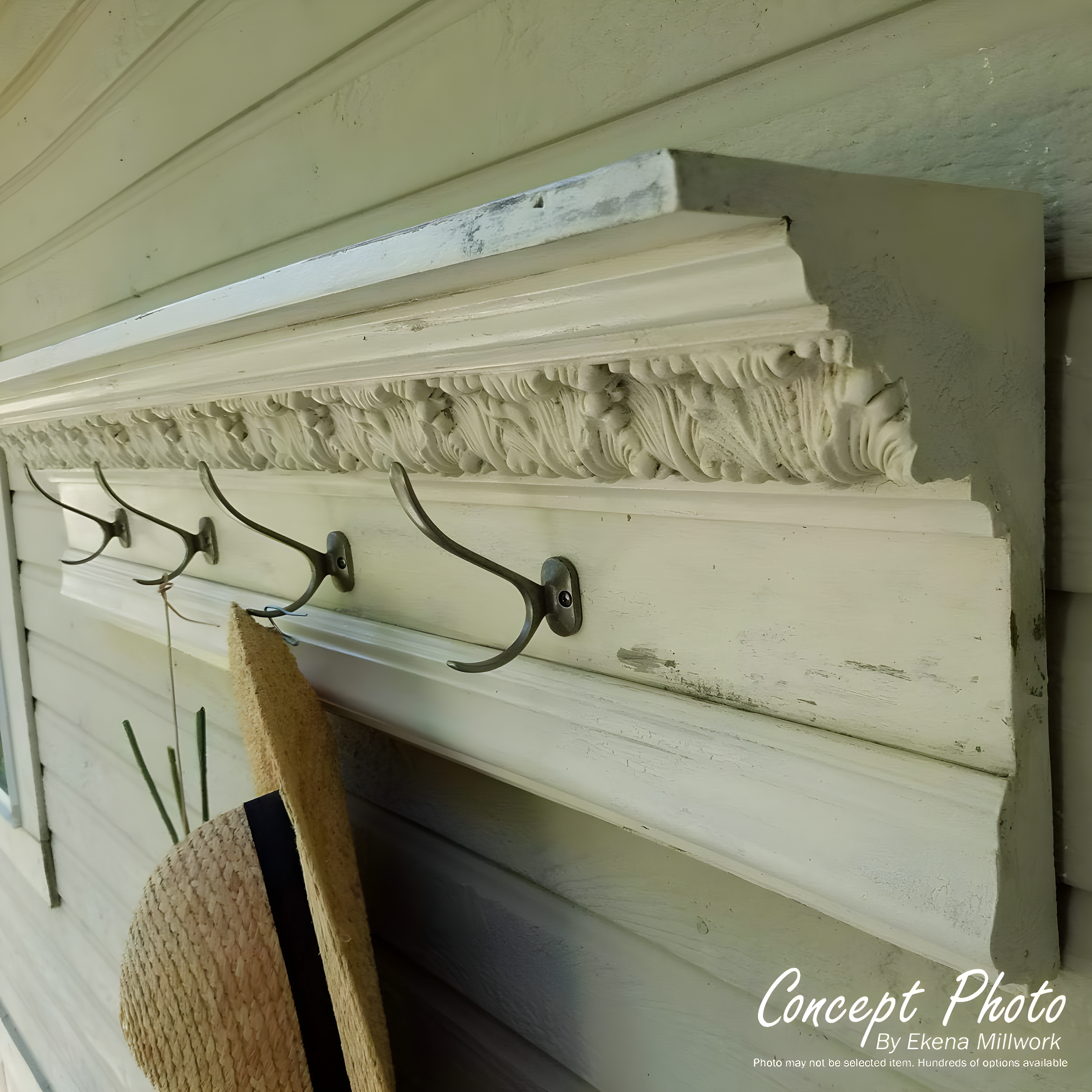 Ekena Millwork 2"H x 1 7/8"P x 2 3/4"F x 94 1/2"L Reece Traditional Smooth Crown Moulding
