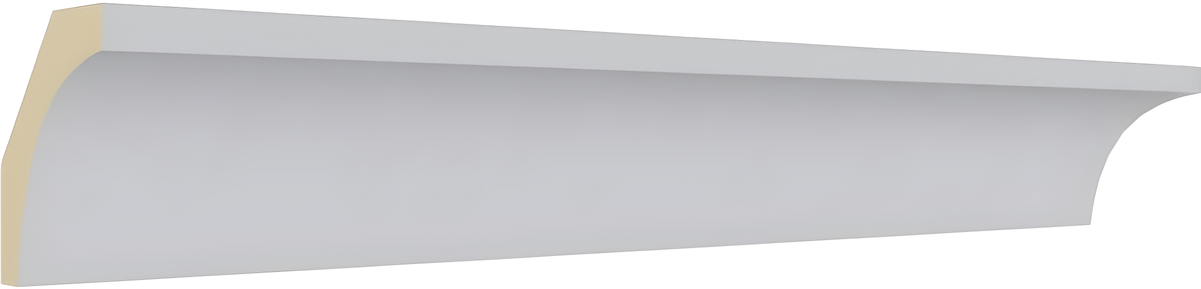 Ekena Millwork 2"H x 1 7/8"P x 2 3/4"F x 94 1/2"L Reece Traditional Smooth Crown Moulding