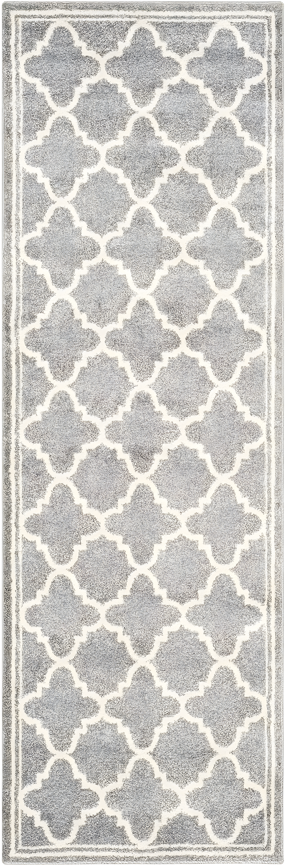 Amherst AMT422 Power Loomed Indoor Runner Rug - Dark Grey/Beige - 2'3"x15' - Safavieh
