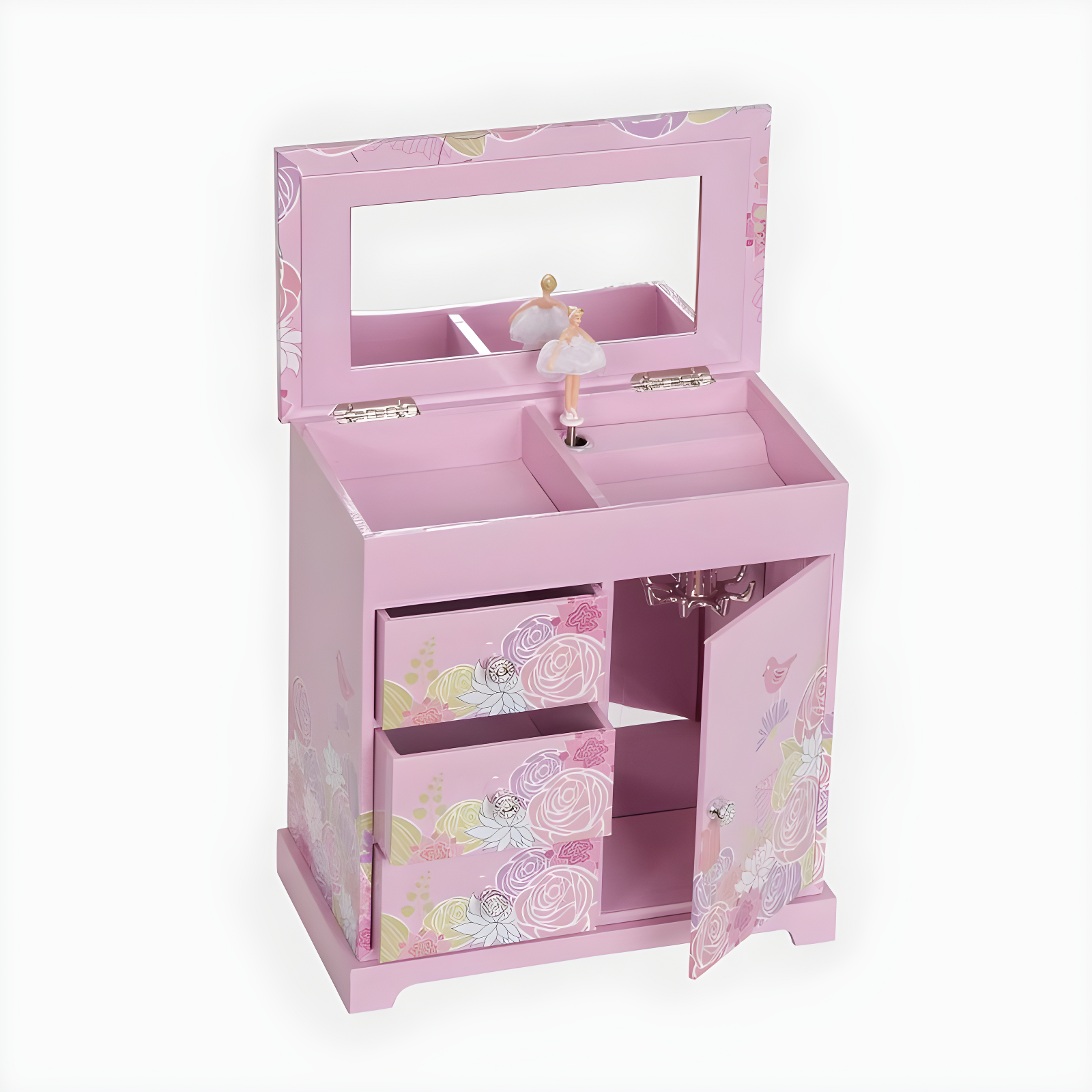 Mele & Co. Pearl Girls' Musical Ballerina Jewelry Box - Pink
