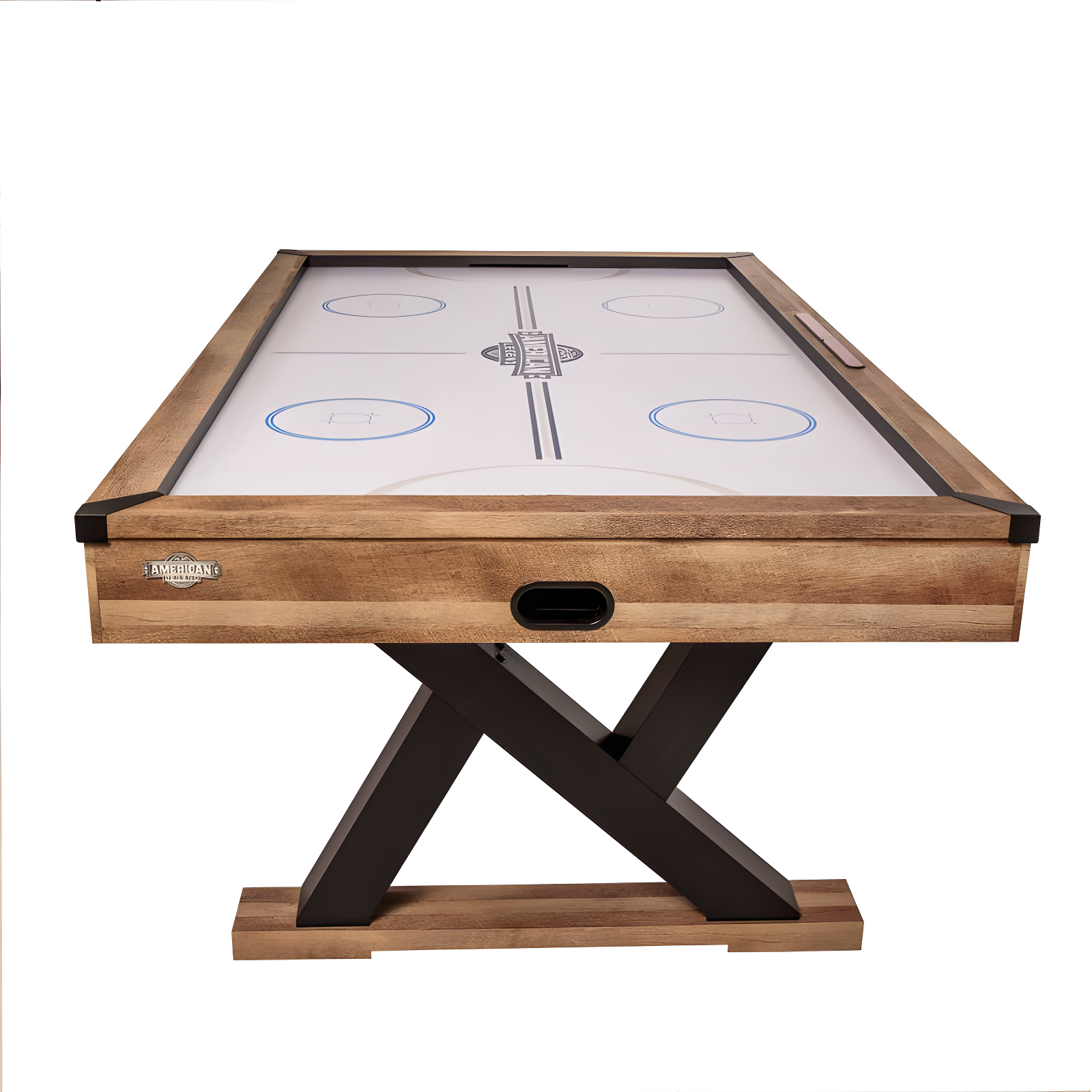 American Legend Kirkwood American Legend 84" Air Hockey Table with Rustic Wood Finish and Digital Scoreboard & Reviews | Wayfair