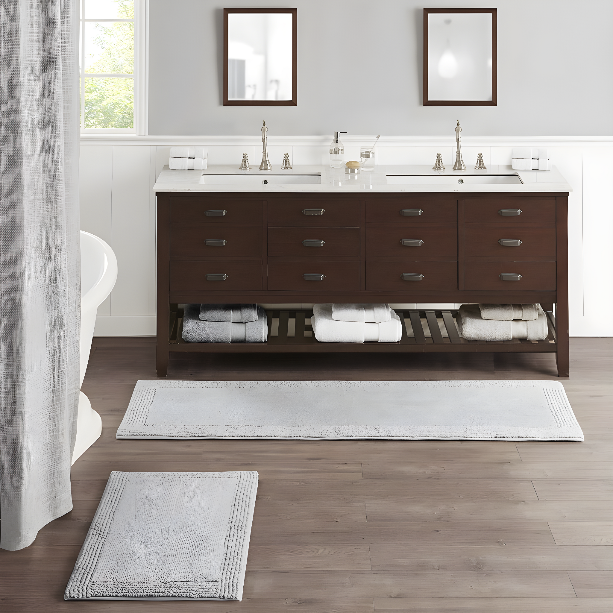 Splendor 100% Cotton Tufted 3000 GSM Reversible Bath Rug