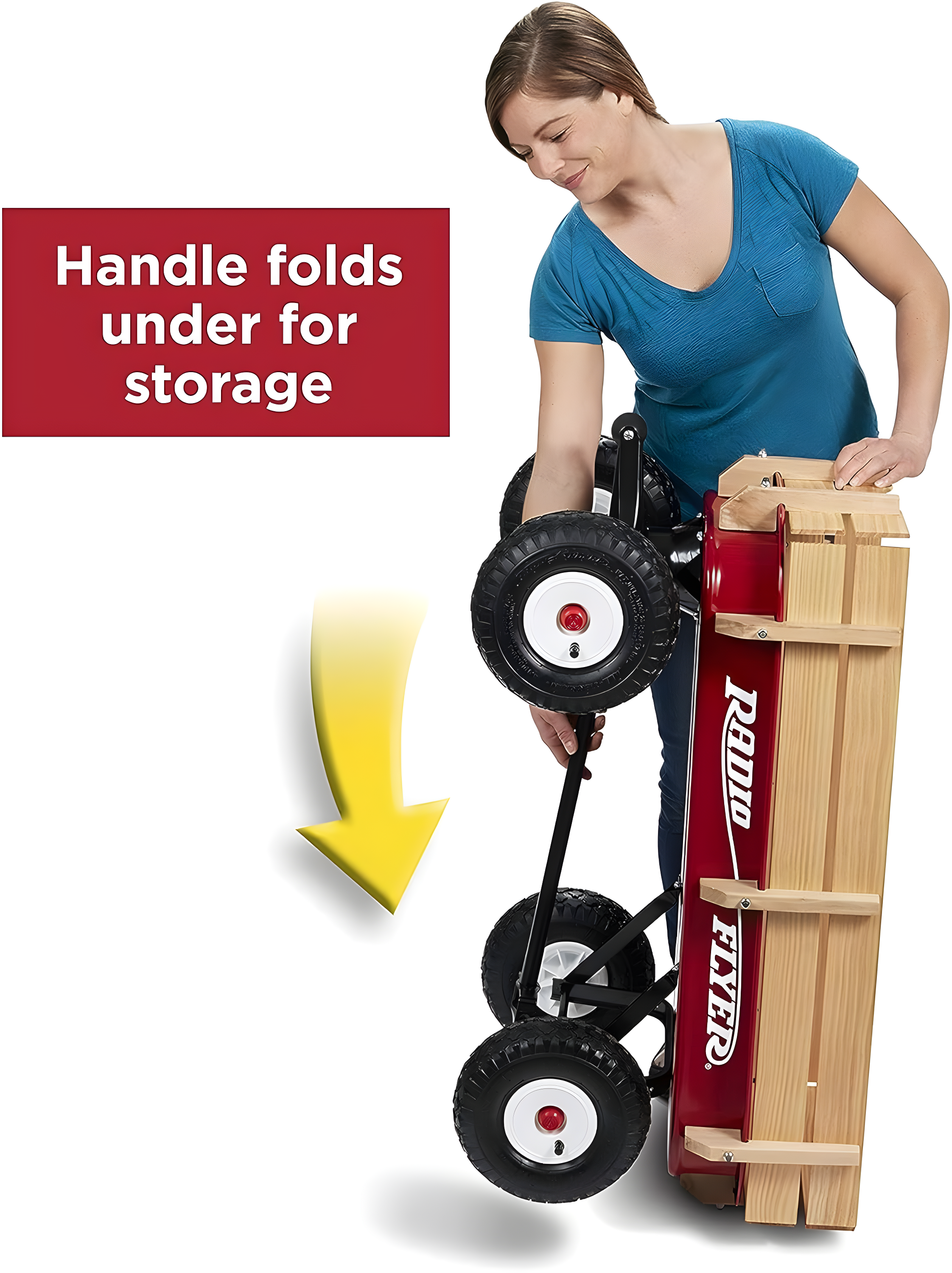 Full-Size All-Terrain Steel and Wood Pull Food & Drink Server