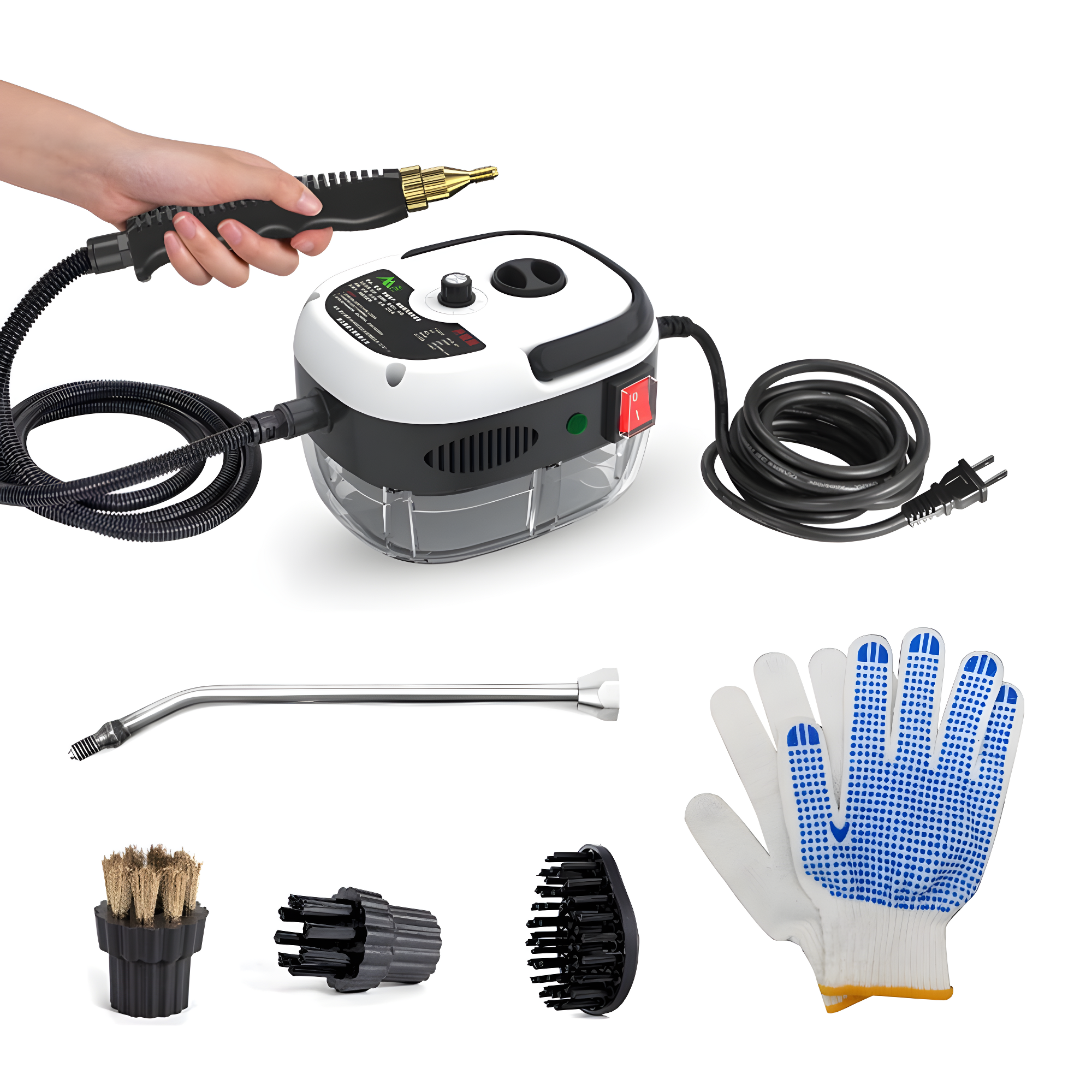 Handheld Pressurized Steam Cleaner,2500W Handheld High Temp Portable Cleaning Machine, Cleaning for Couch, Auto, Floor and More