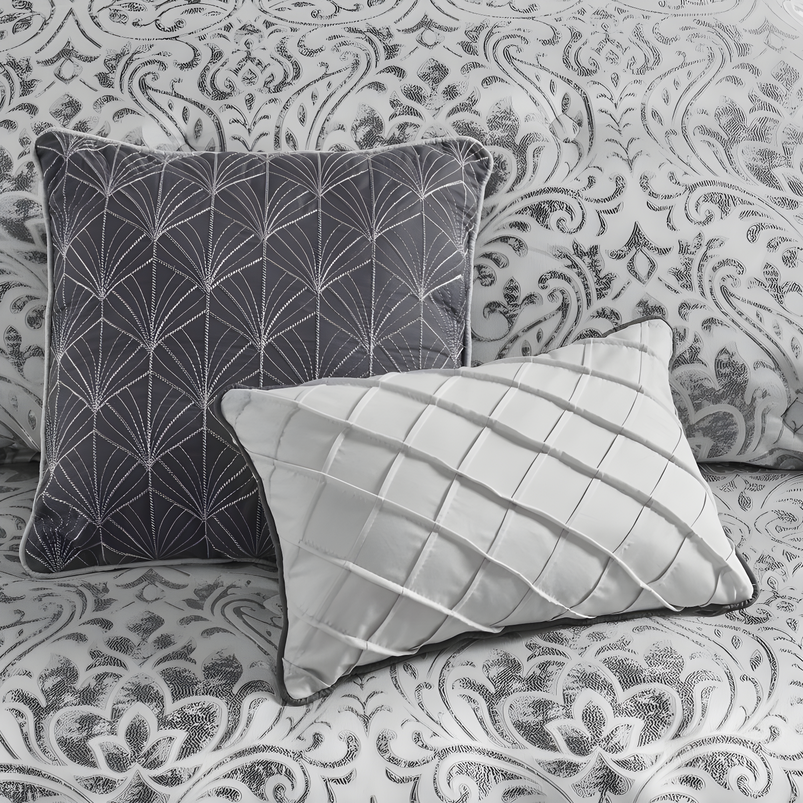 Emilia 12 Piece Jacquard Comforter Set with Bed Sheets