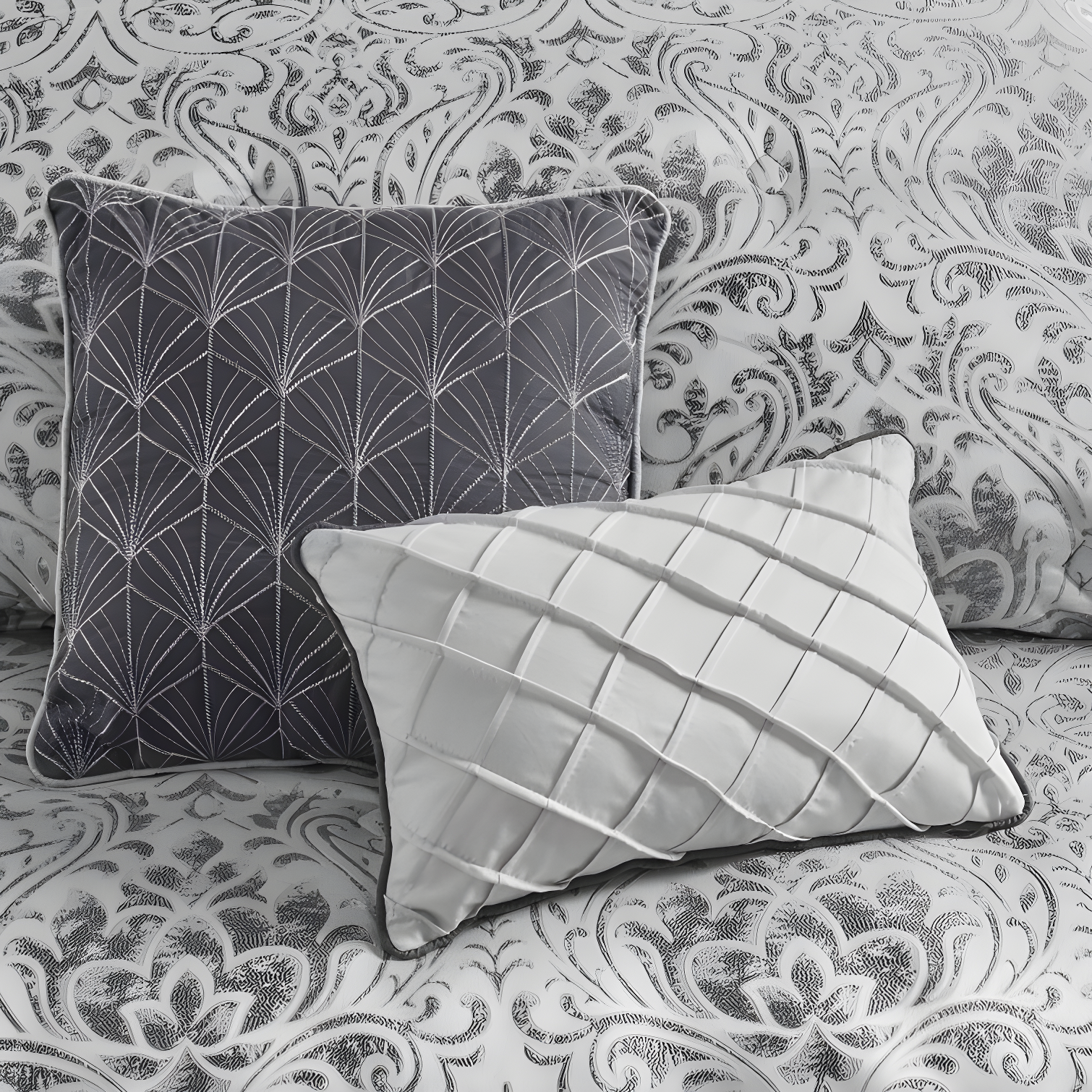 Emilia 12 Piece Jacquard Comforter Set with Bed Sheets