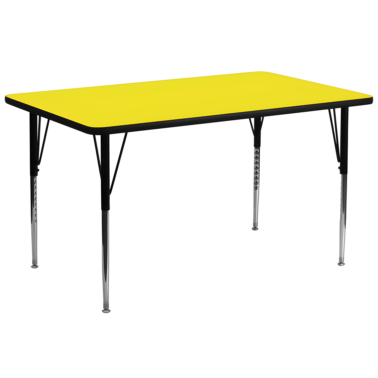 Goddard 24''W x 48''L Rectangular HP Laminate Activity Table - Adjustable Legs