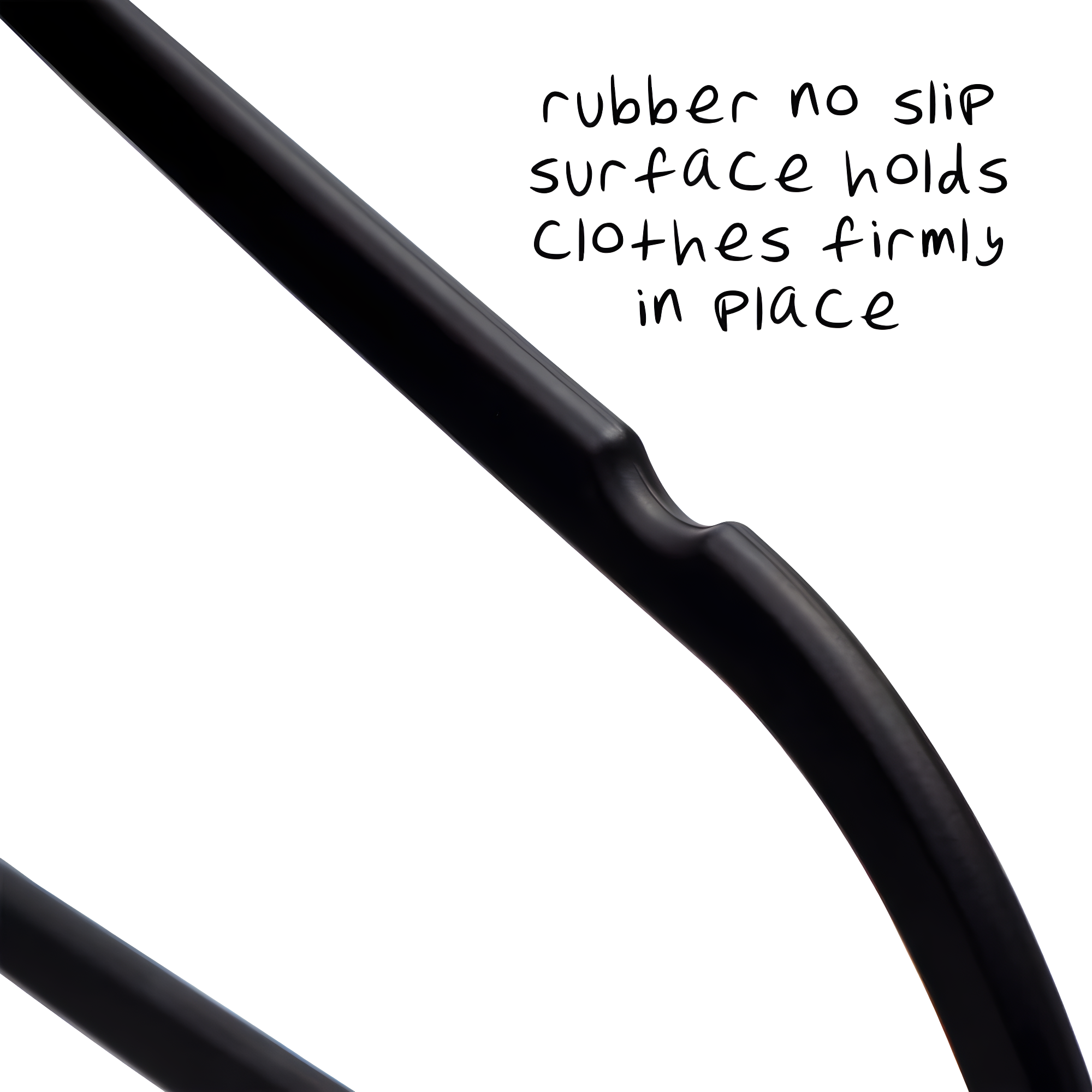 Honey-Can-Do Non-Slip Plastic Rubberized Suit Clothes Hangers, Black,  50-Pack