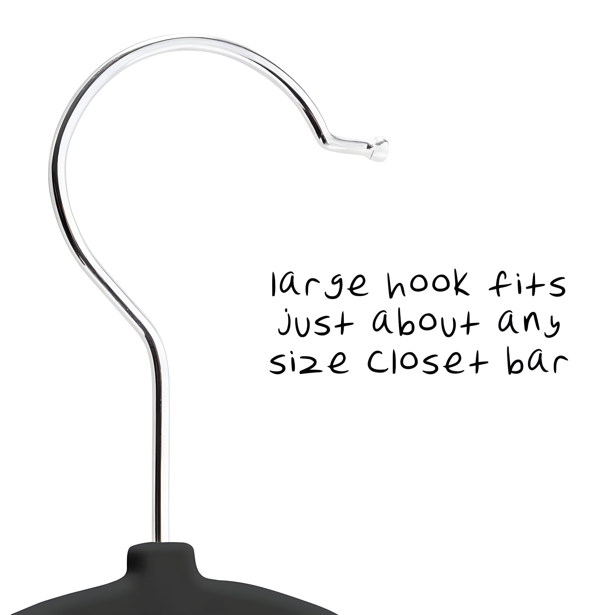 Honey-Can-Do Non-Slip Plastic Rubberized Suit Clothes Hangers, Black,  50-Pack