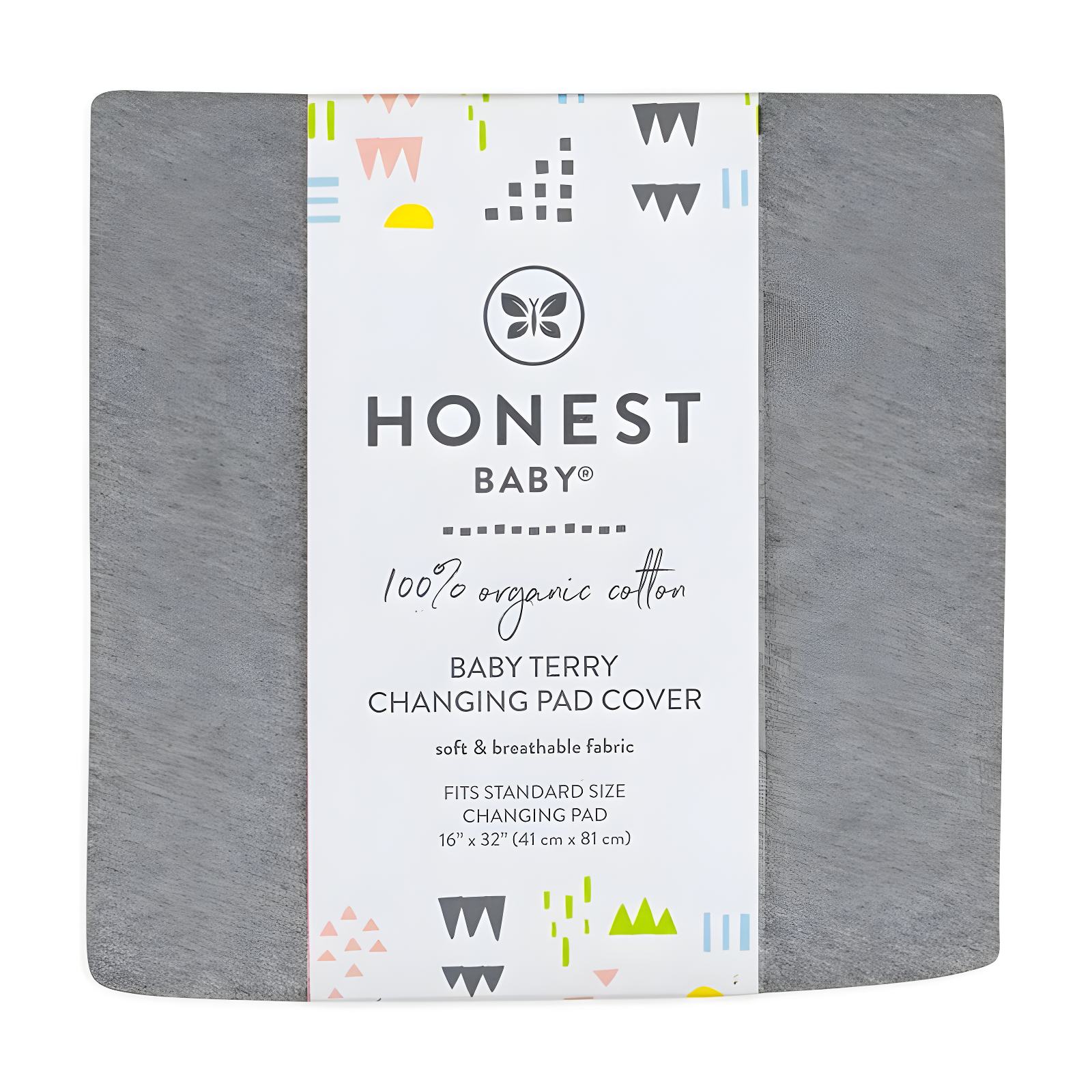 Honest Baby Organic Cotton Baby Terry Changing Pad Cover - Heather Gray