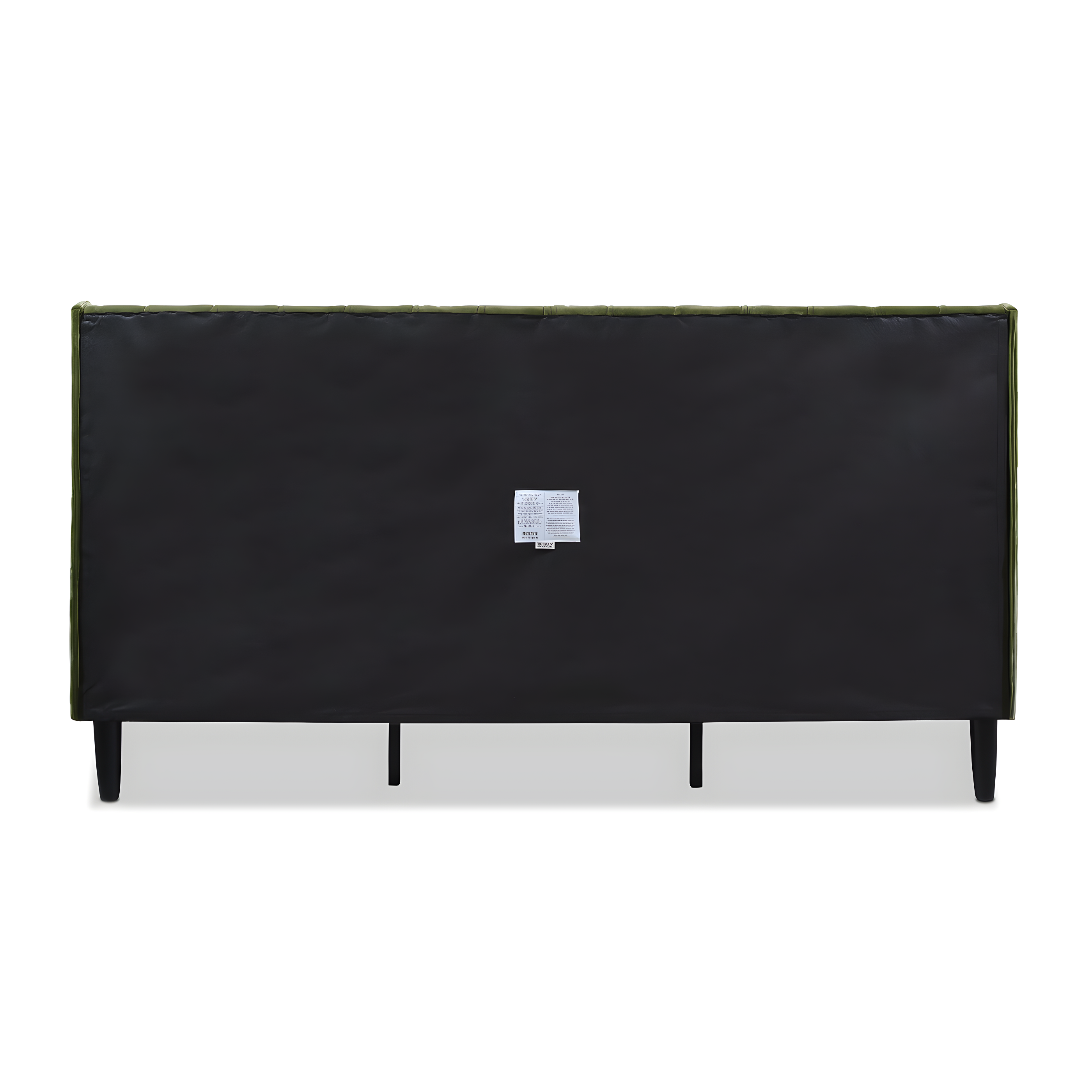Aspen Vertical Tufted Headboard Platform Bed Set King Olive Green Velvet
