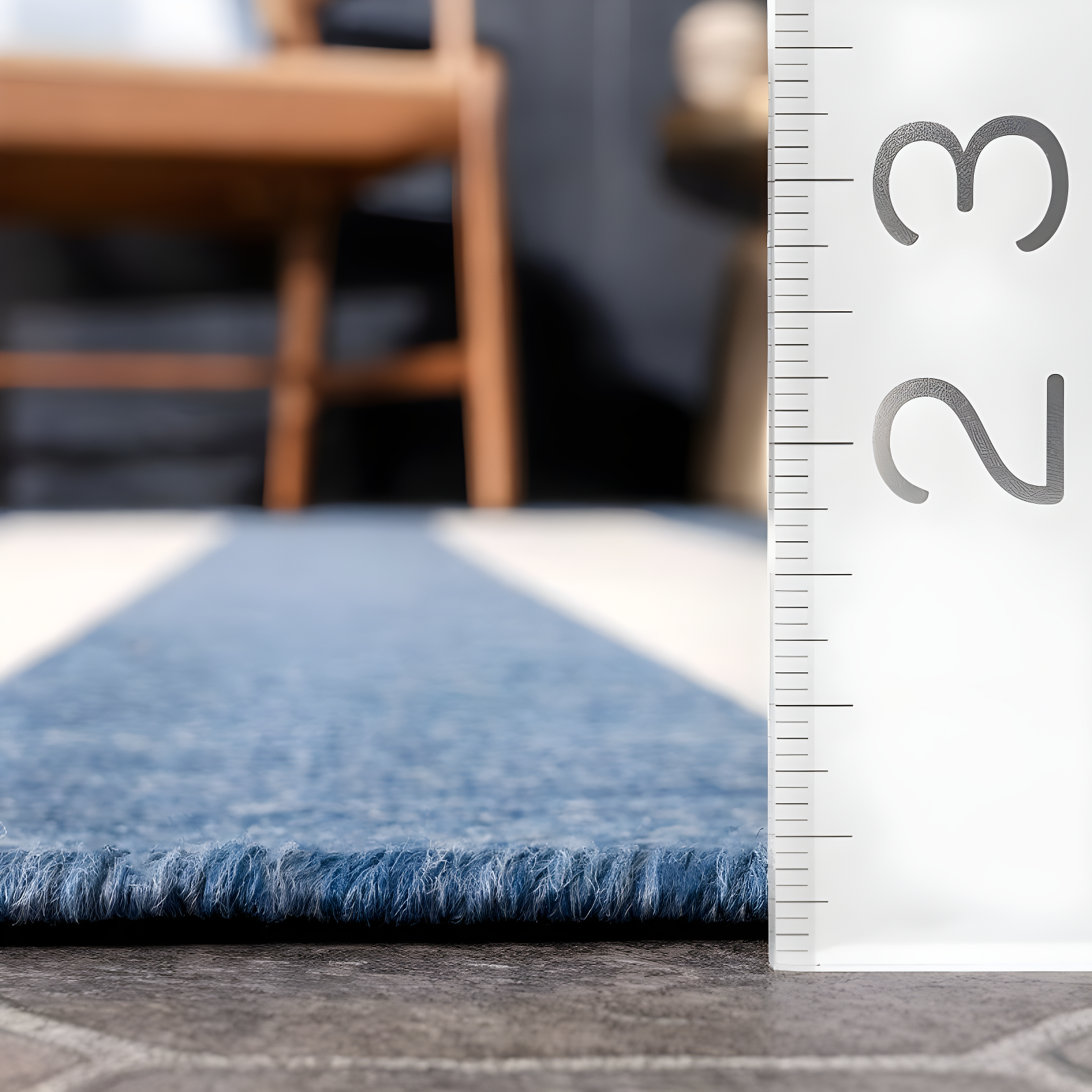 Nuloom Alexis Striped 5x8 Indoor/Outdoor Area Rug for Living Room Patio Deck Front Porch Kitchen, Blue/Ivory