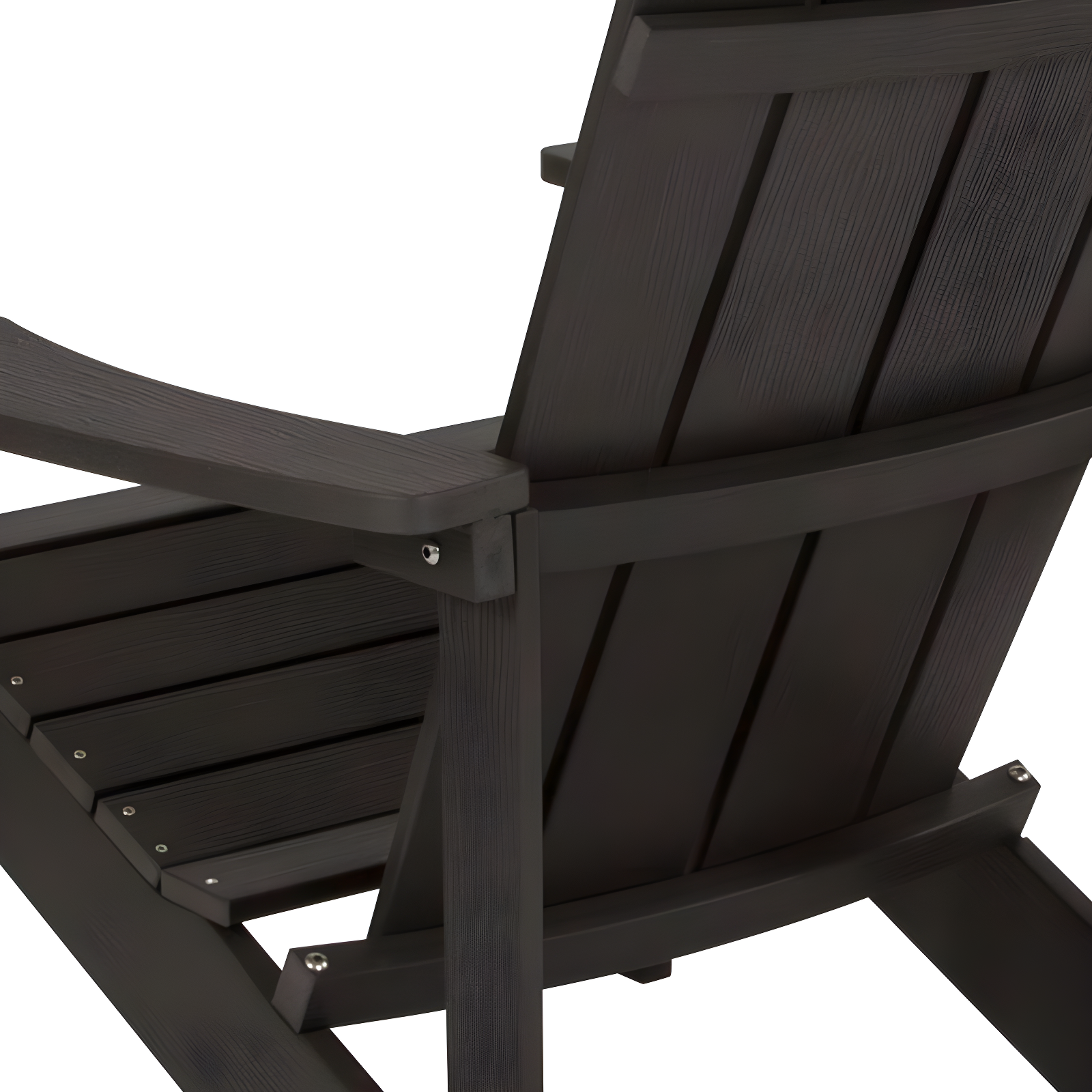 Flash Furniture Charlestown All-Weather Poly Resin Wood Adirondack Chair in Slate Gray