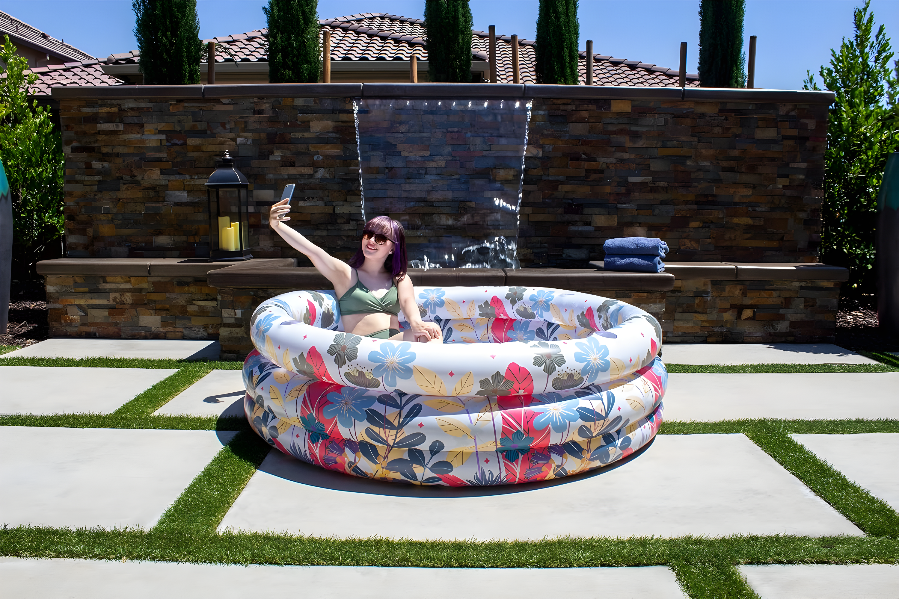 Poolmaster Summer Garden Inflatable Swimming Pool