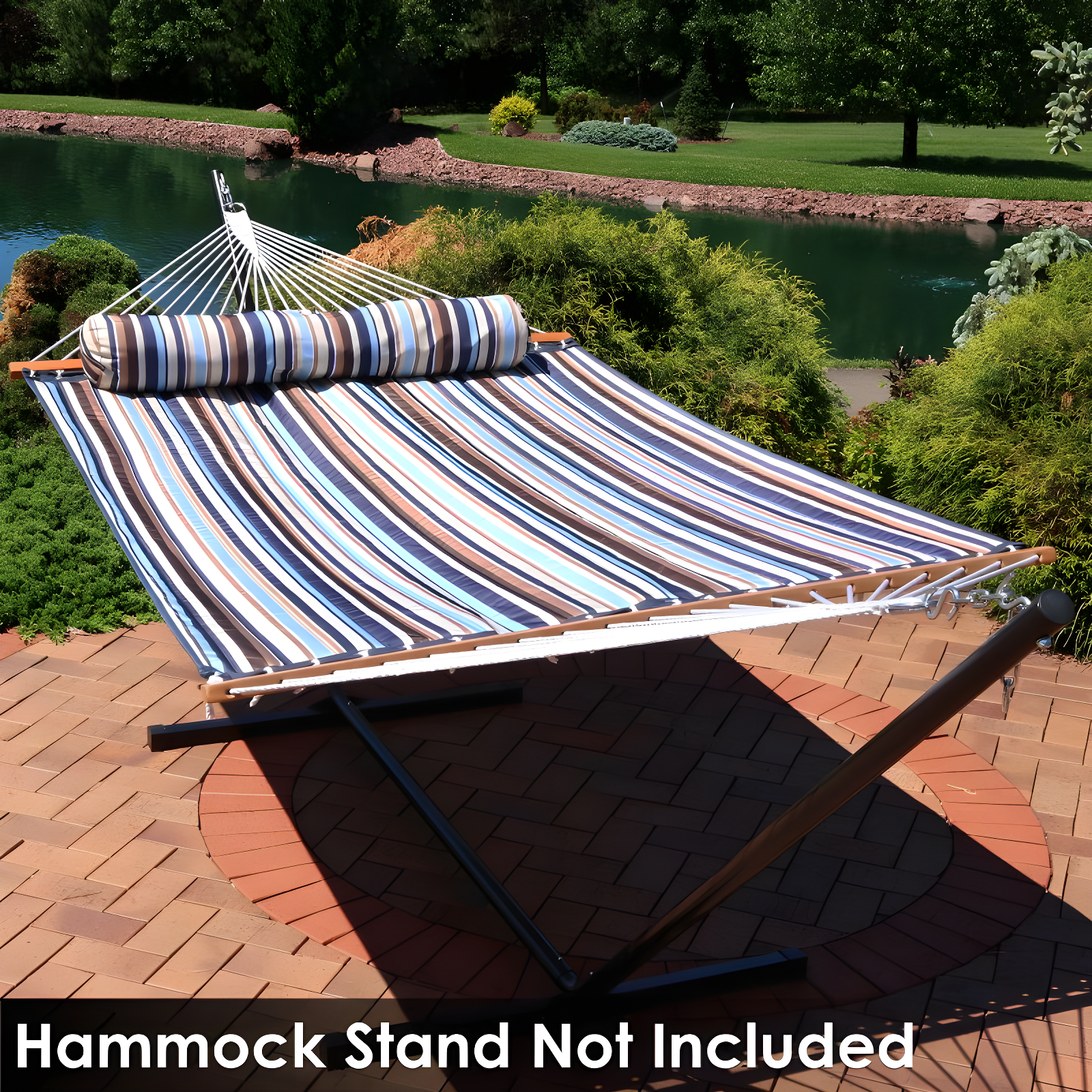 2-Person Quilted Polyester Spreader Bar Hammock