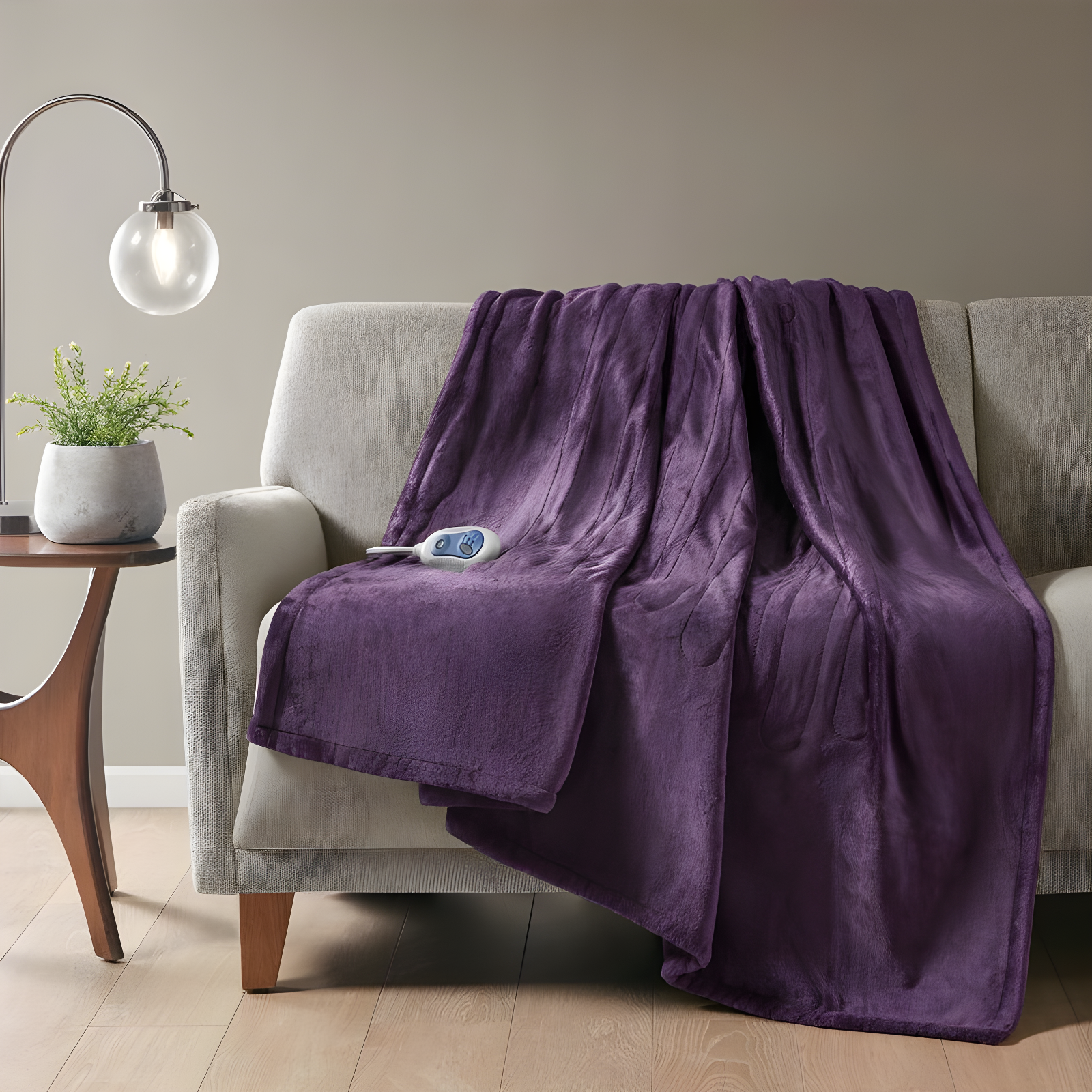 Beautyrest Heated Plush Oversized Throw