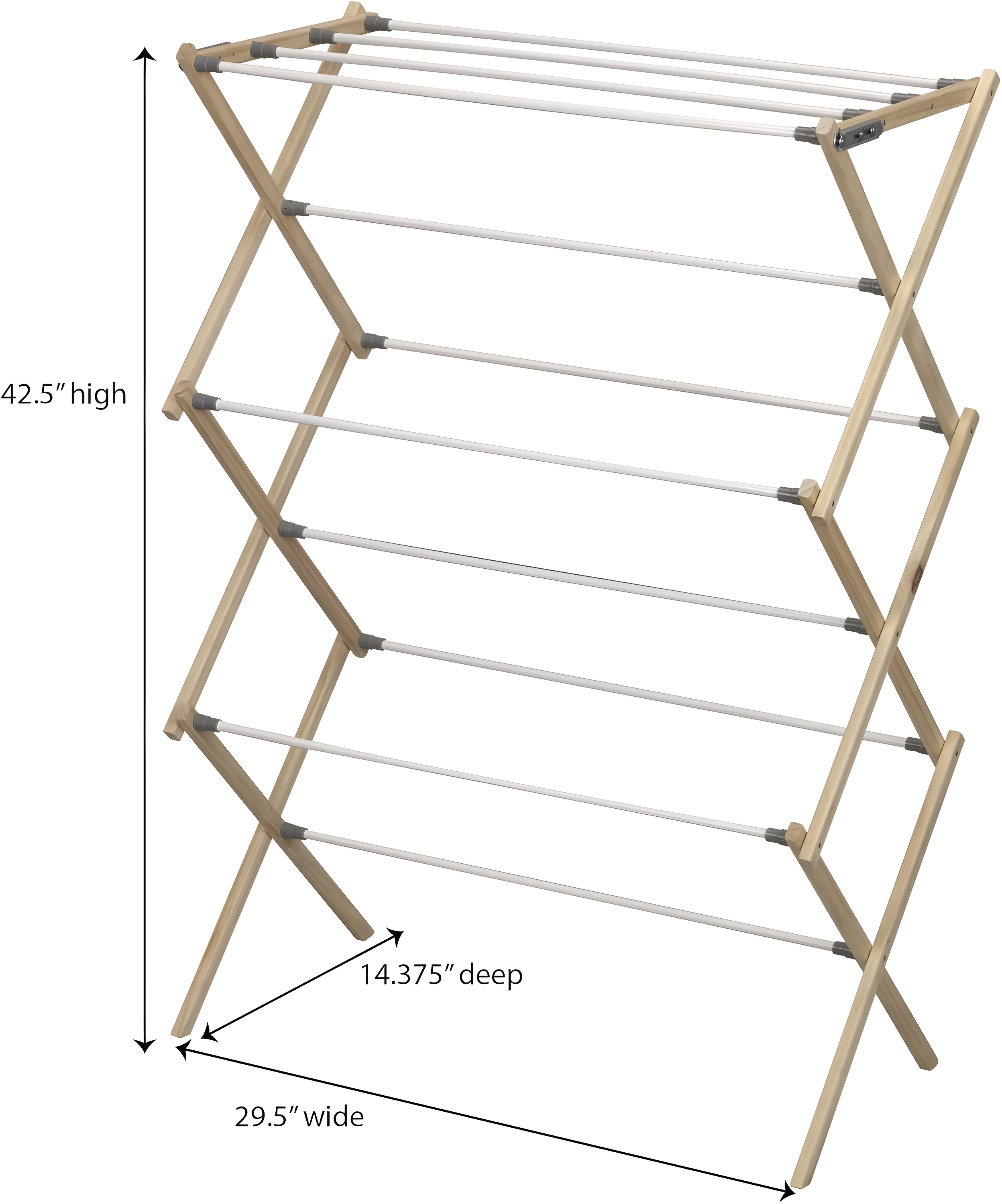 Household Essentials X-Frame Clothes Drying Rack, Natural