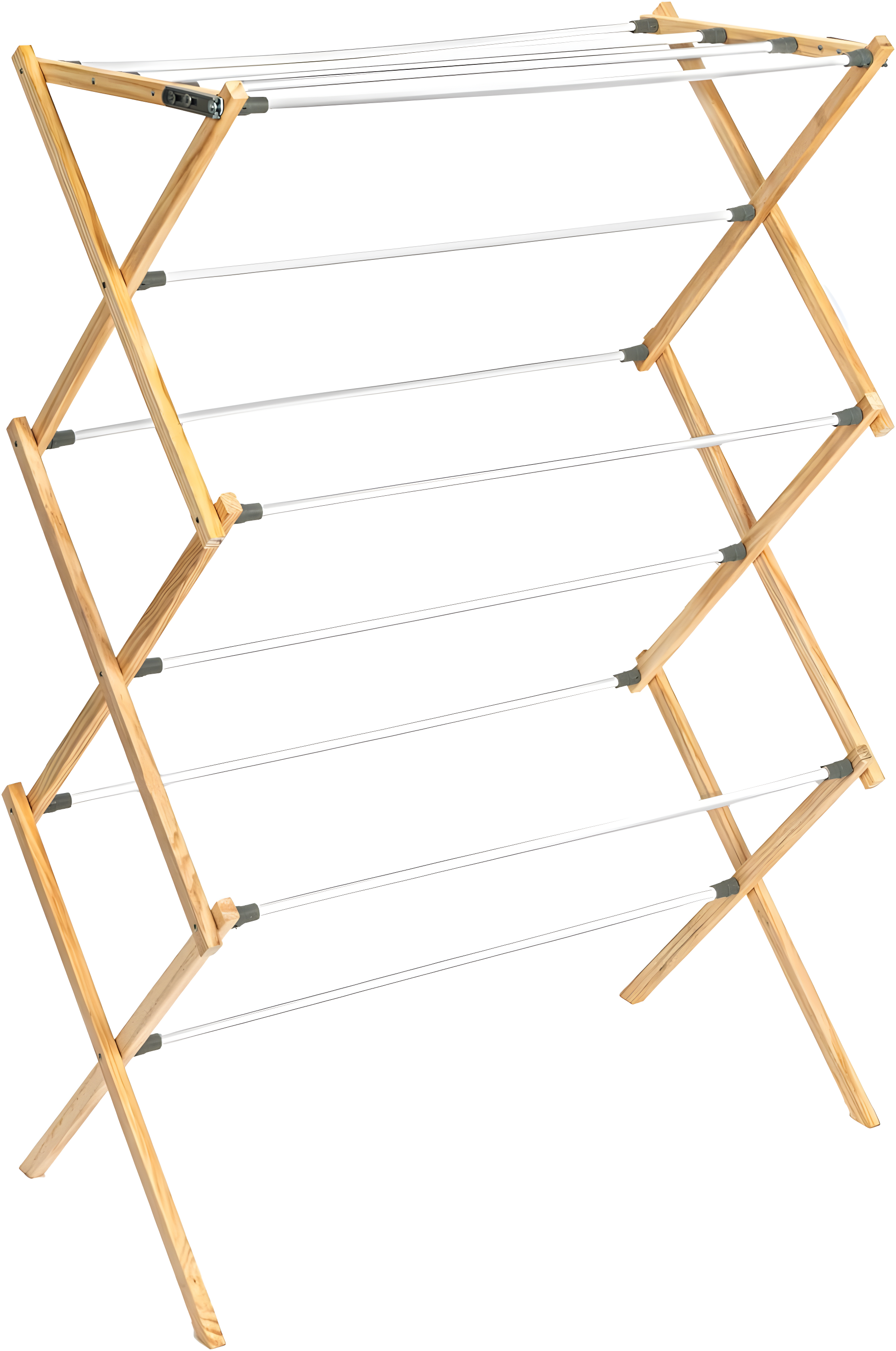 Household Essentials X-Frame Clothes Drying Rack, Natural