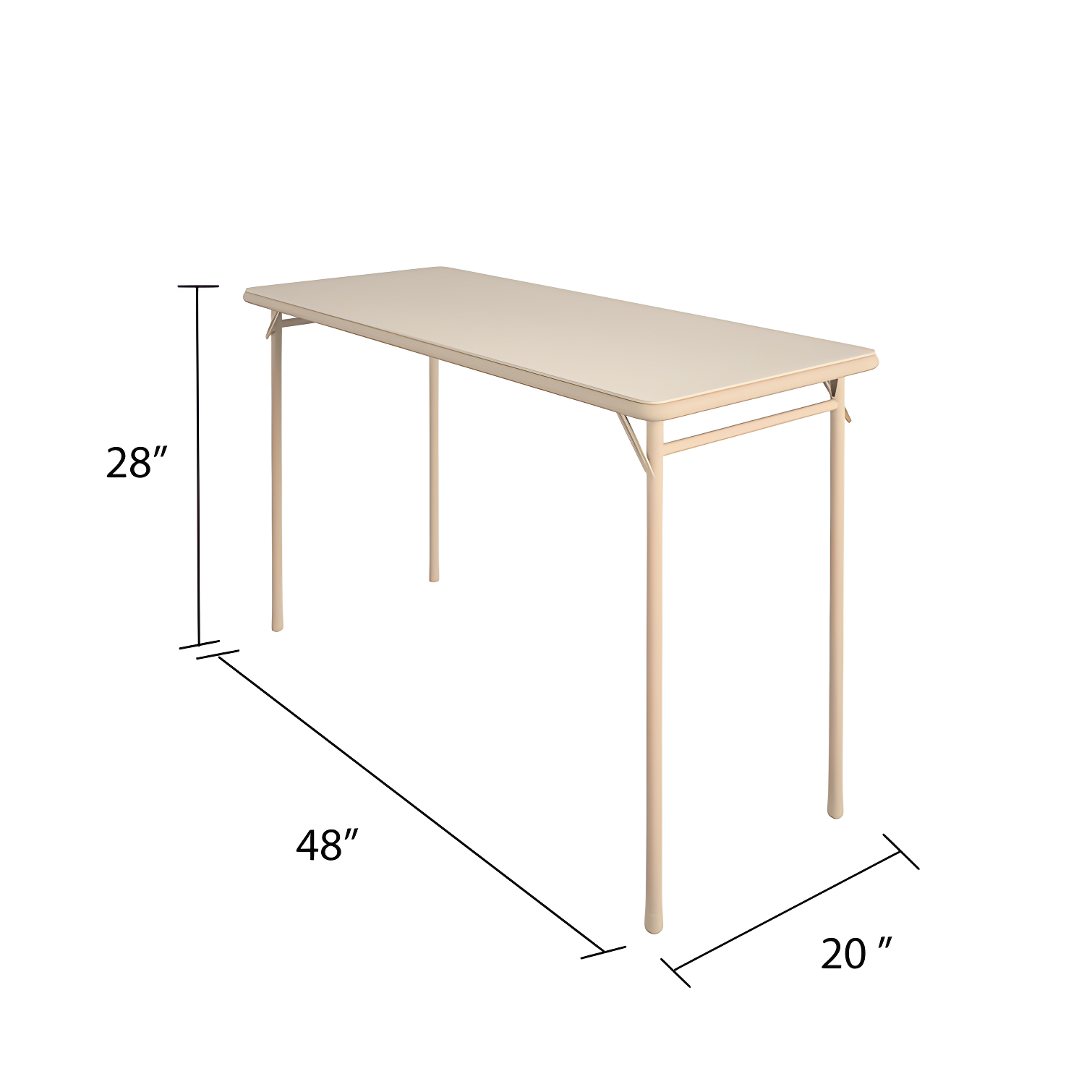 COSCO 20" x 48" Vinyl Top Serving Folding Table