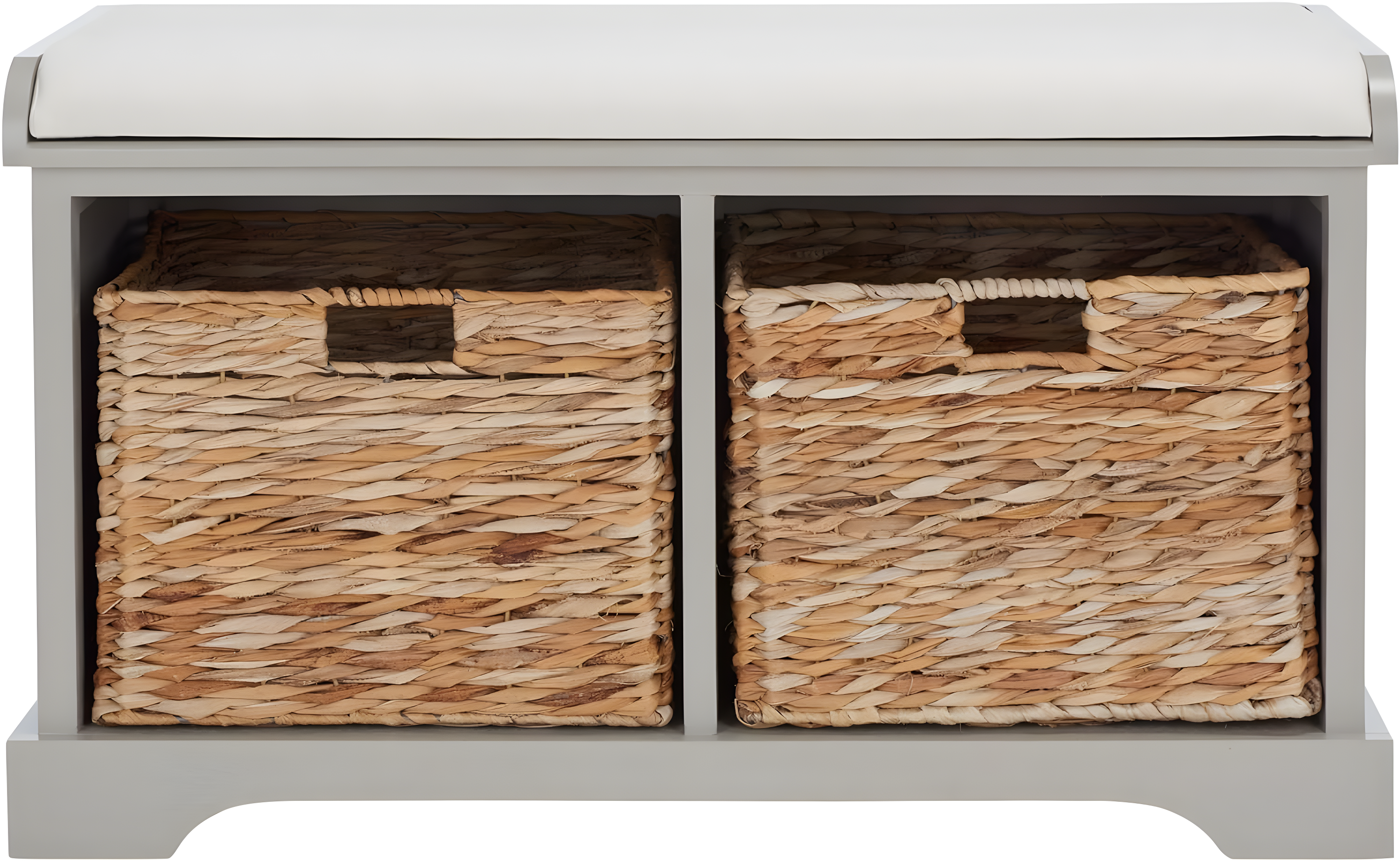 Freddy Wicker Storage Bench - AMH5736 - Vintage Grey - Safavieh