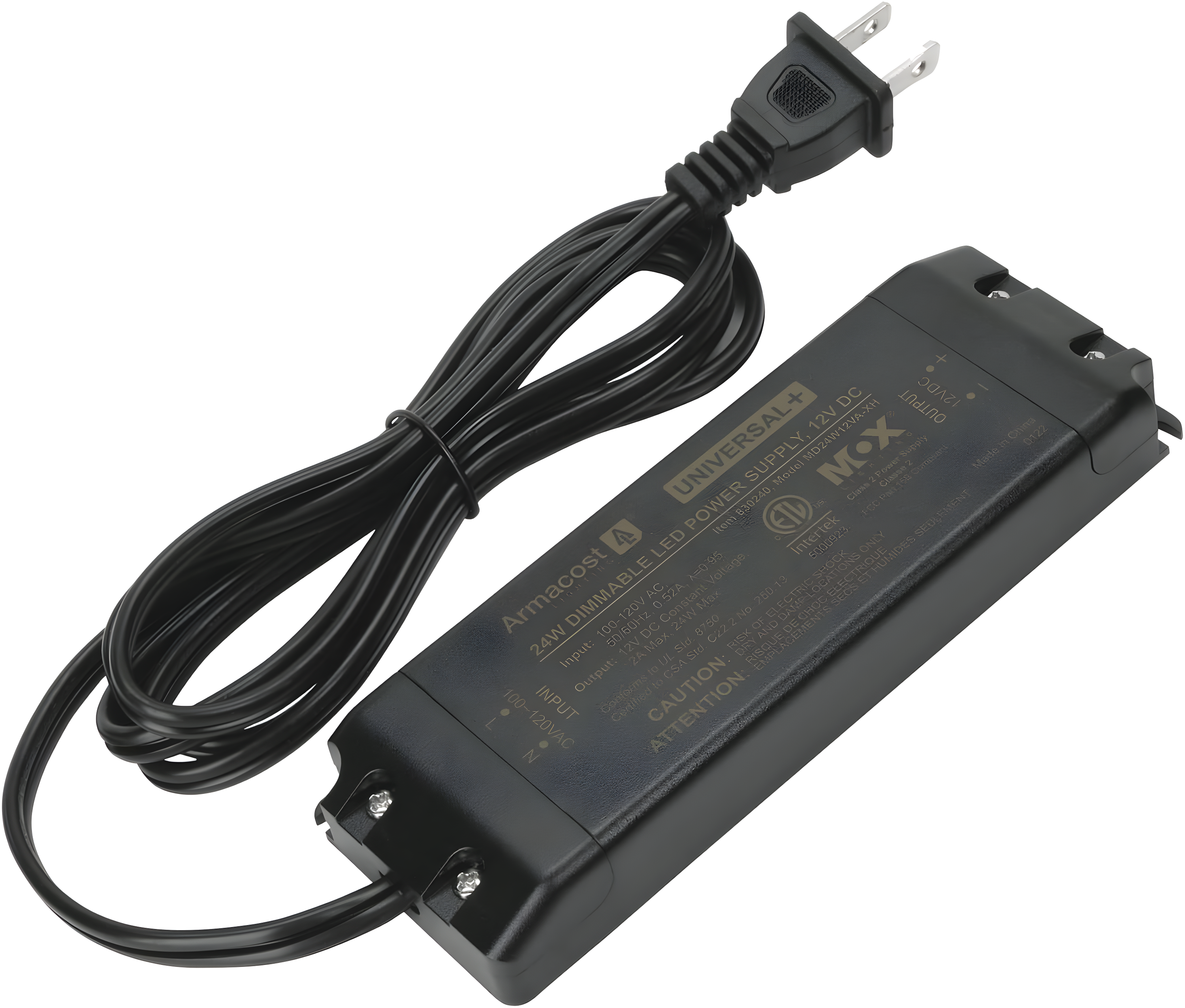 Armacost Lighting Universal+ Dimmable LED Driver 12V DC, 60W Electronic Transformer ELV/MLV/TRIAC 830240