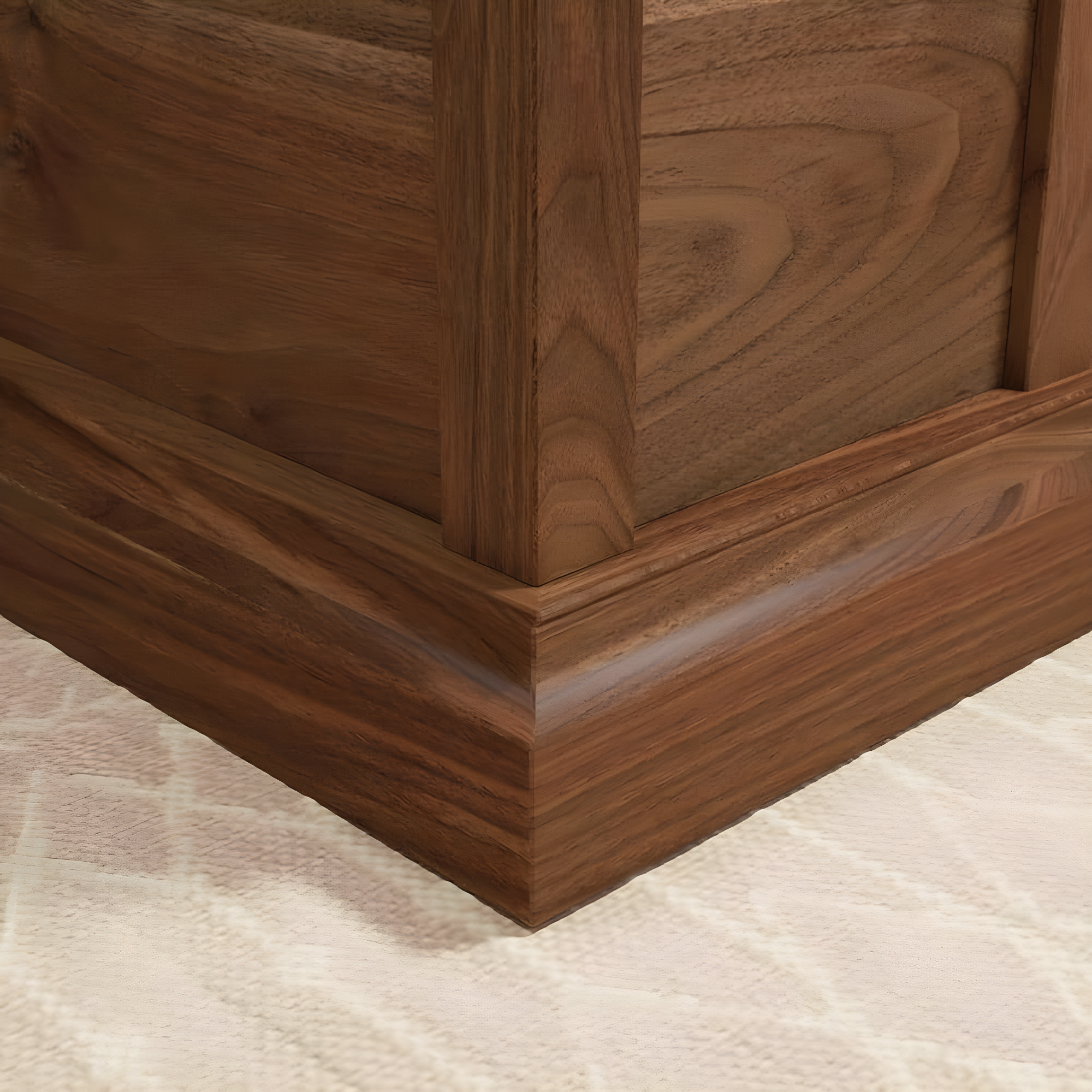 Sauder Cottage Road Storage Coffee Table Grand Walnut: Laminated Finish, Metal Frame, Lid Stay Technology, CARB Certified, MDF