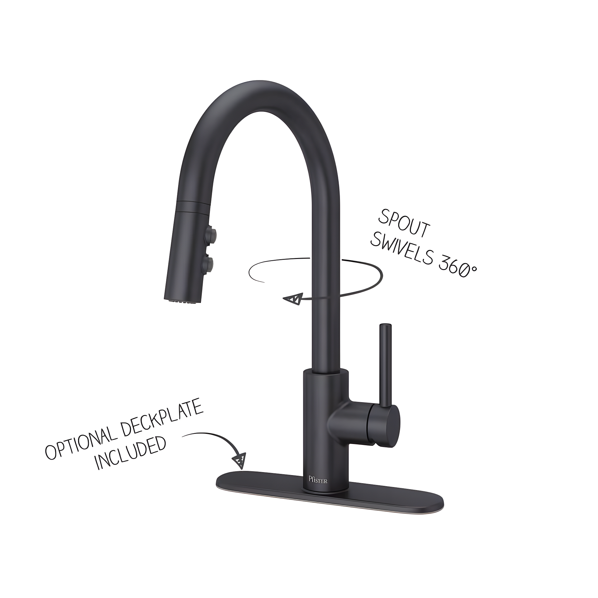 Stellen Pull Down Touchless Single Handle Kitchen Faucet