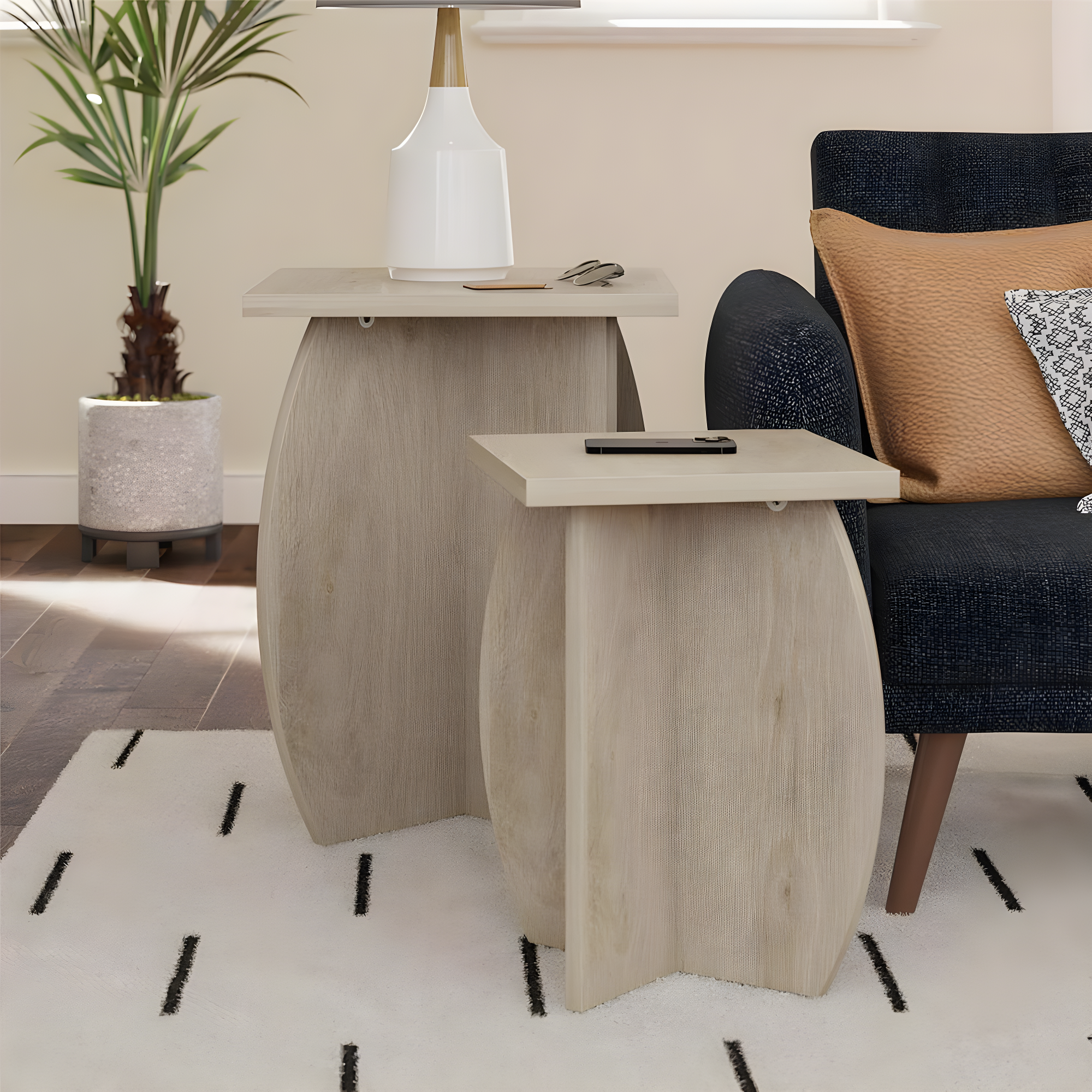 Novogratz Voler Pedestal Nesting Tables