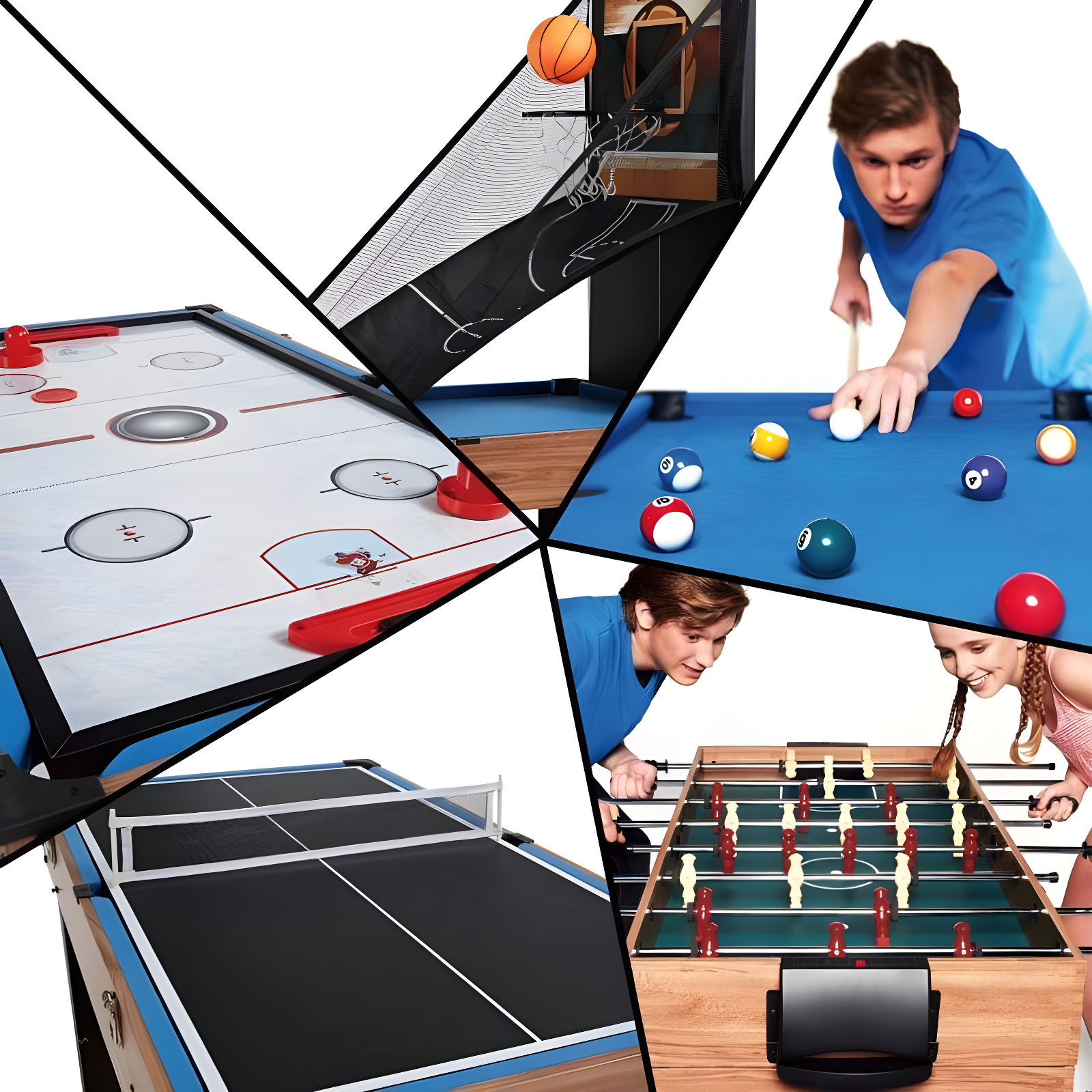 MD Sports 5 Game 48.5" Multi Game Table