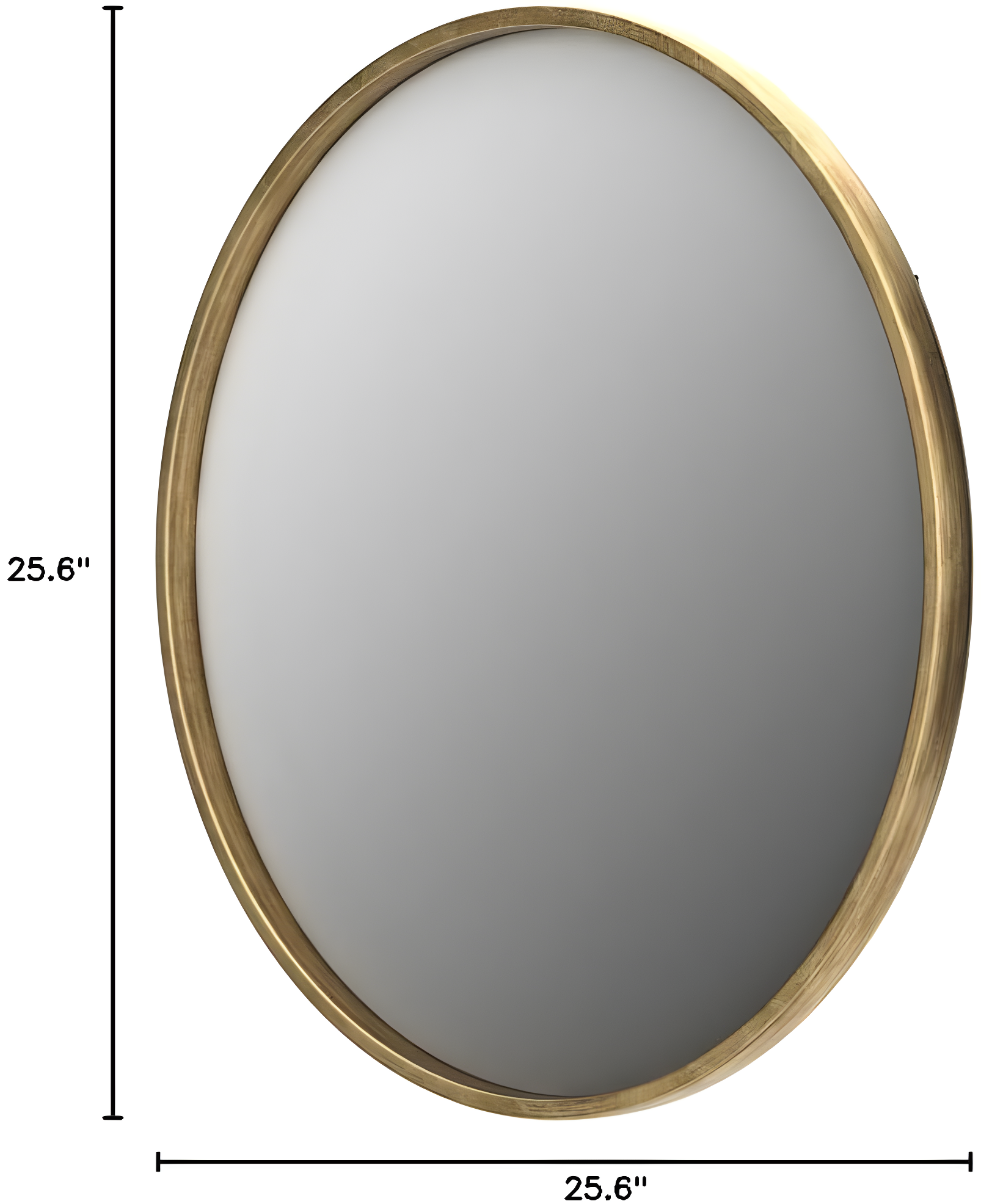 26" x 26" Travis Round Wood Accent Wall Mirror Gold - Kate and Laurel All Things Decor: Vanity, Decorative, No Assembly Required