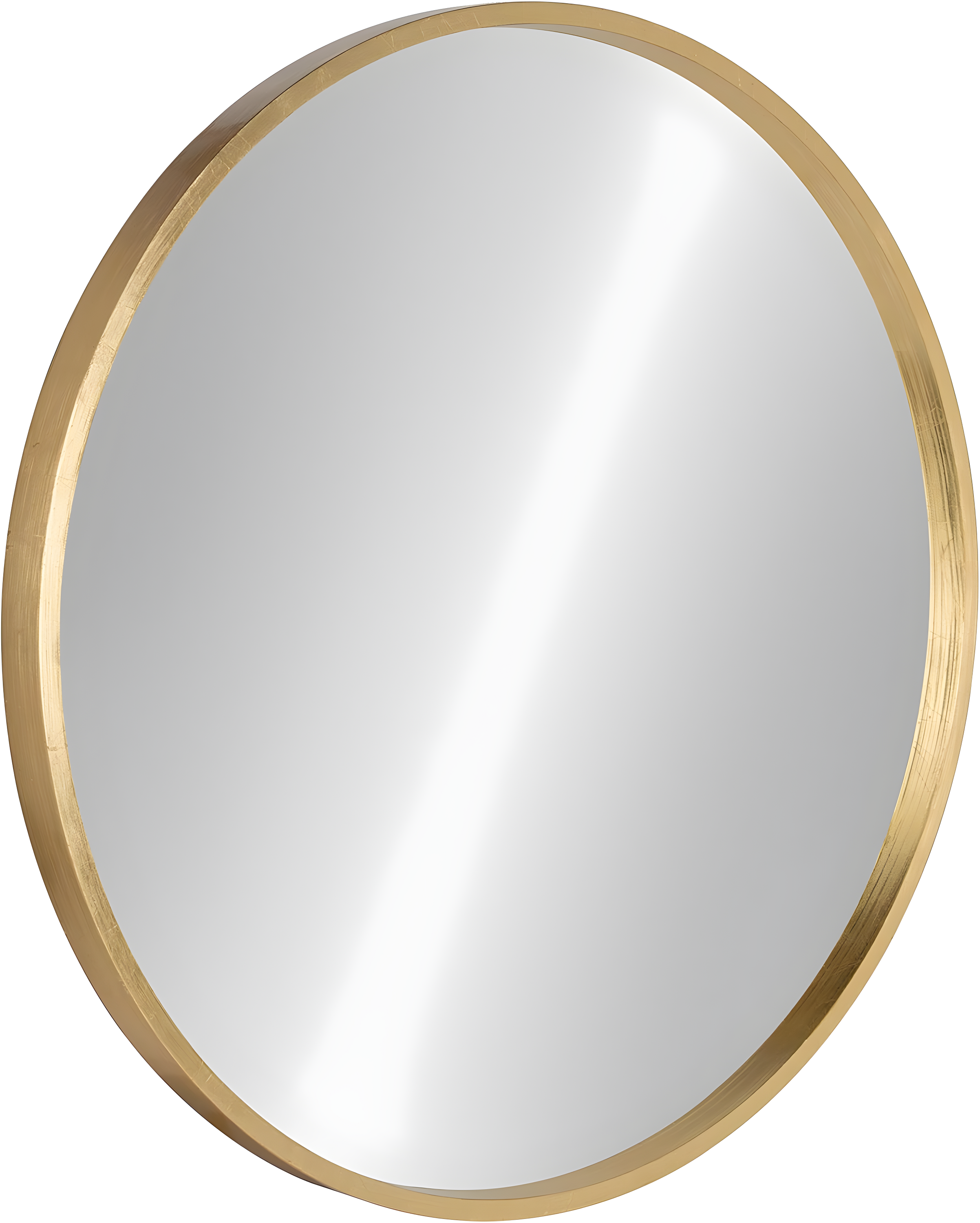 26" x 26" Travis Round Wood Accent Wall Mirror Gold - Kate and Laurel All Things Decor: Vanity, Decorative, No Assembly Required