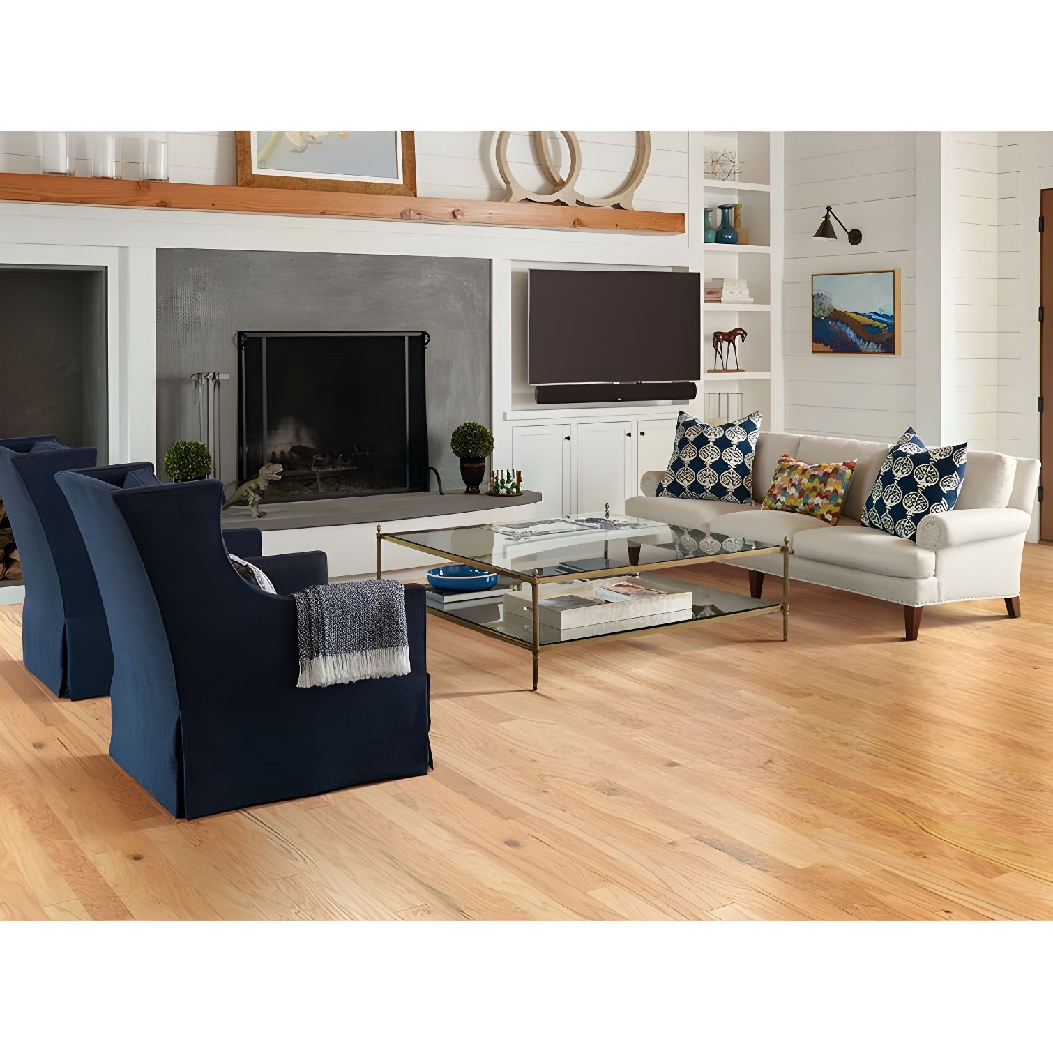 Shaw Amberwood Oak 3.25-in W x Varying Lengths Engineered Hardwood Flooring | Wayfair