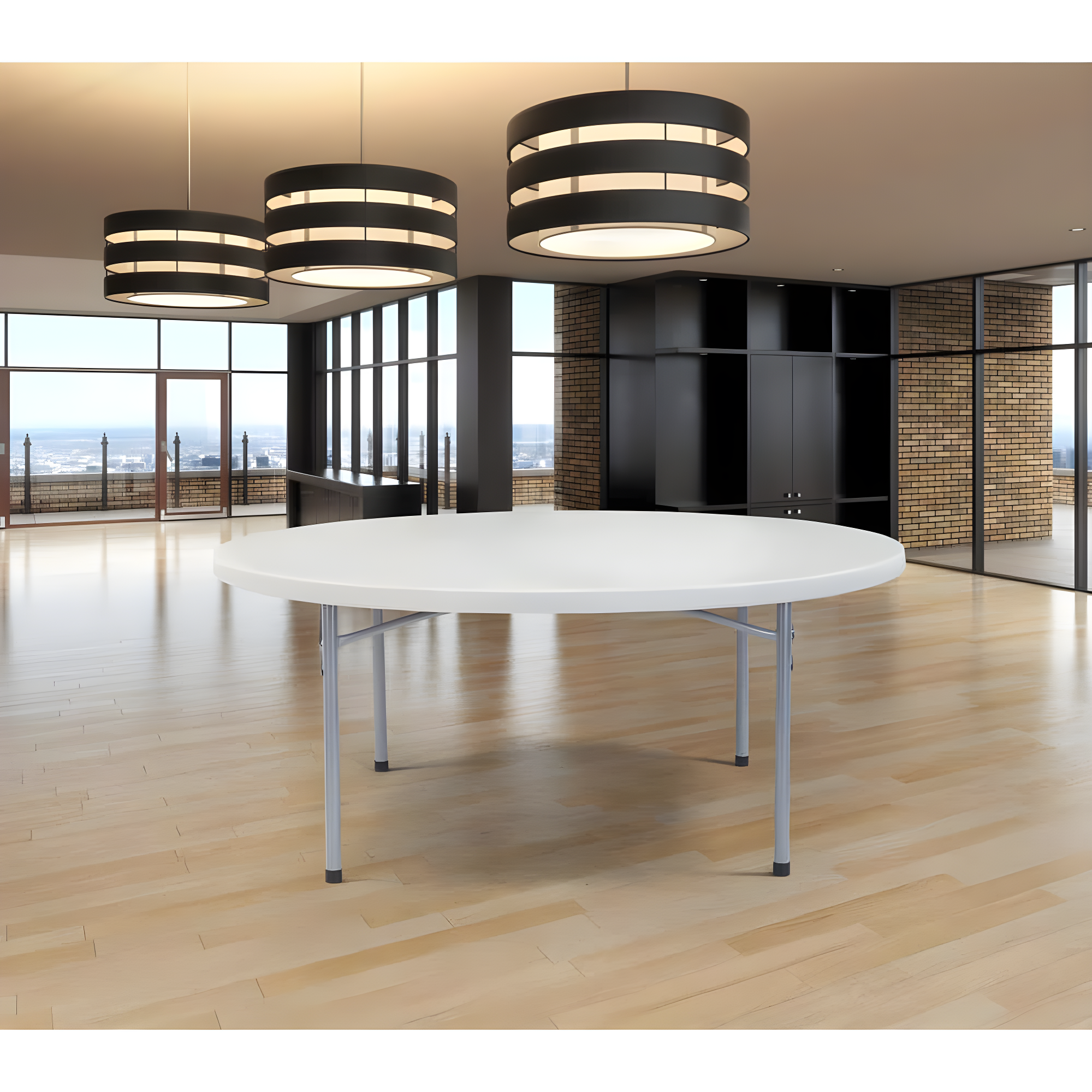 National Public Seating 60'' Circular Portable Banquet Table