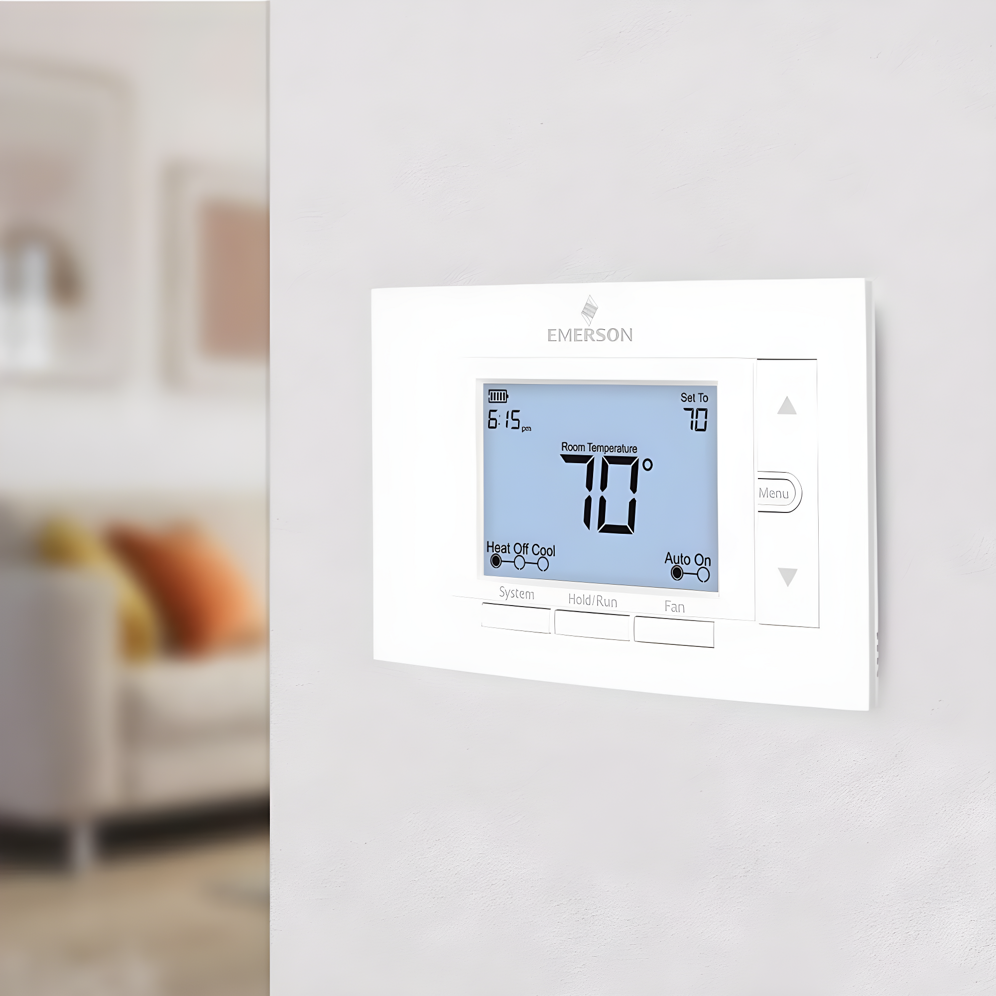 White Digital 7-Day Programmable Thermostat with Backlit Display