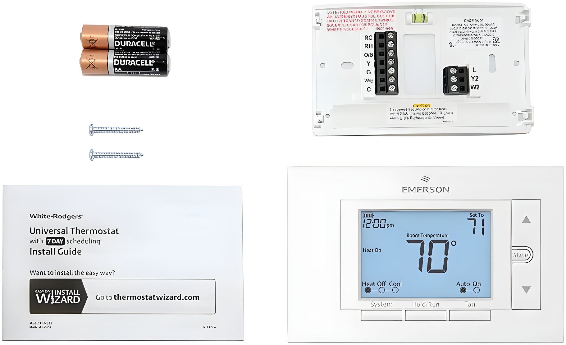 White Digital 7-Day Programmable Thermostat with Backlit Display