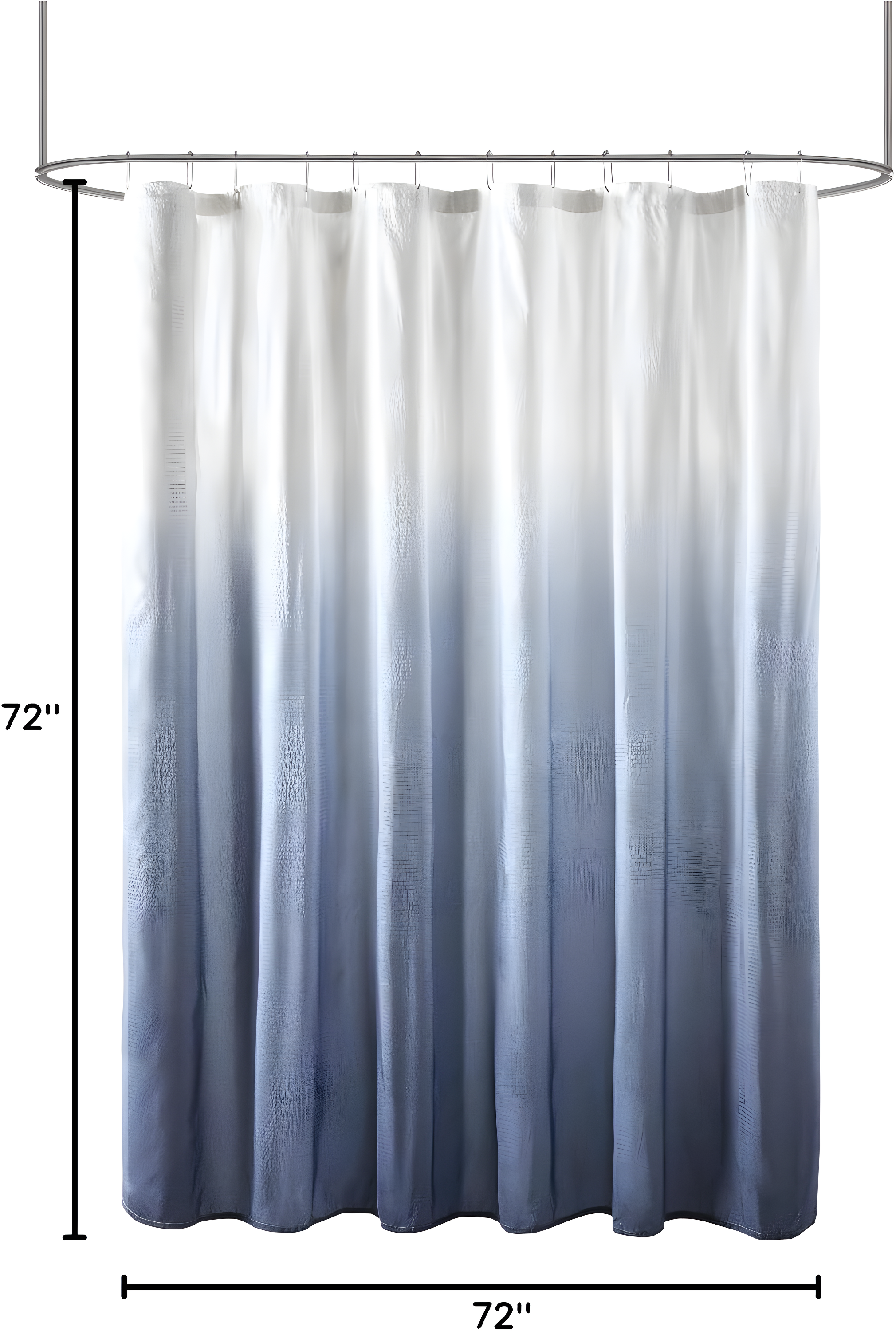 Madison Park Ara Ombre Printed Seersucker Single Shower Curtain