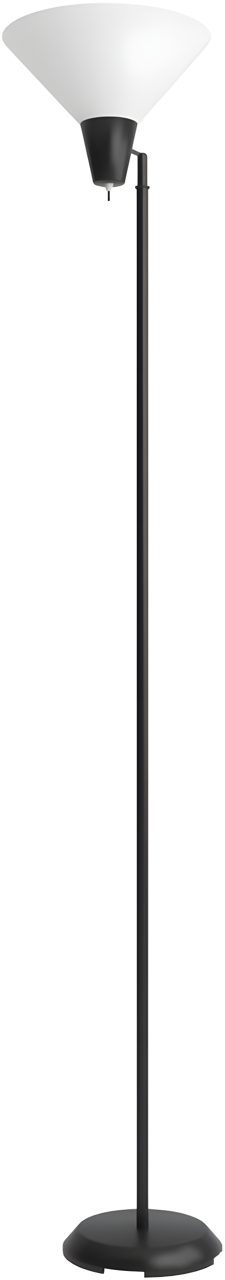 Adesso Home Decor Office Swivel Standing Floor Pole Lamp Light w/ Shade, Black