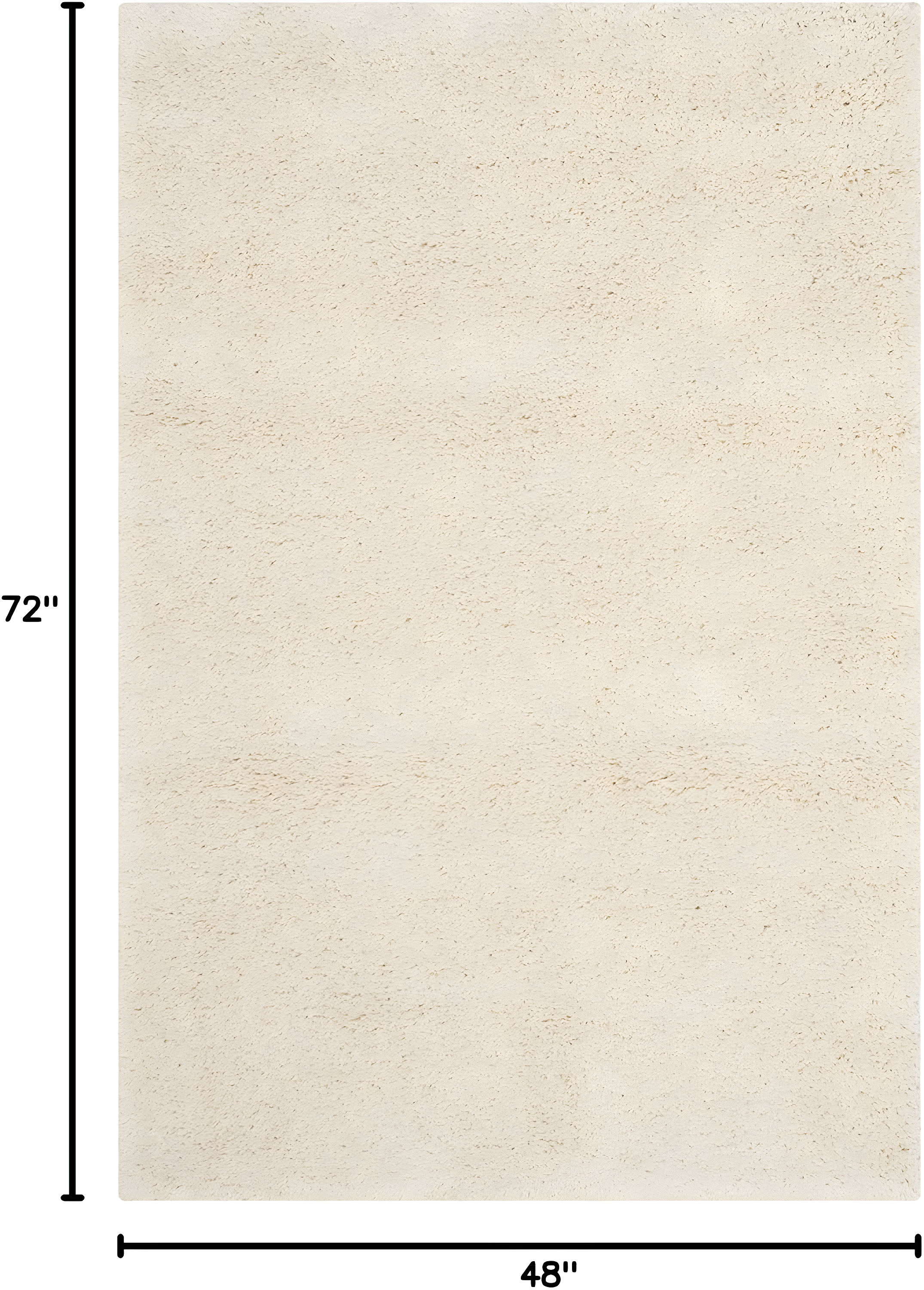 Shag SG151 Power Loomed Indoor Area Rug - Ivory - 4'x6' - Safavieh.