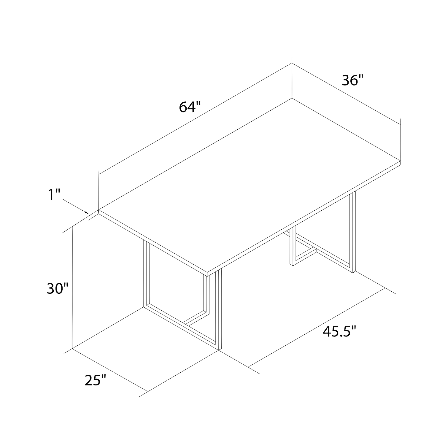 Astor 64" Dining Table