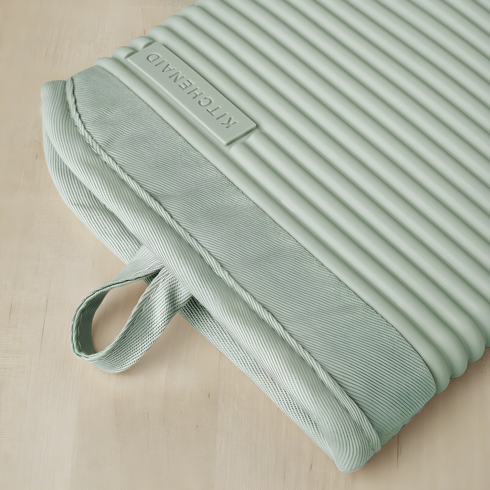 KitchenAid Pistachio Ribbed Soft Silicone Oven Mitts, Set of 2