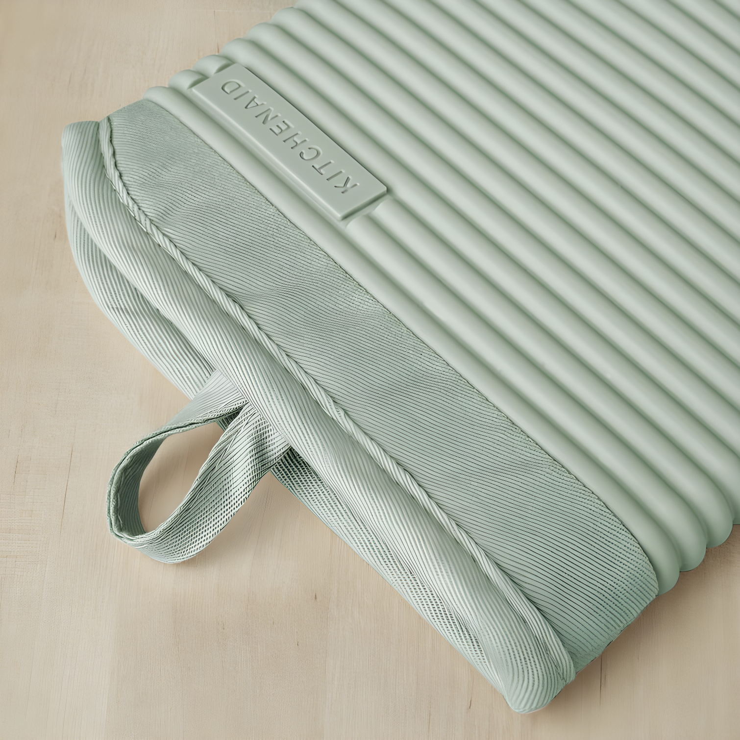 KitchenAid Pistachio Ribbed Soft Silicone Oven Mitts, Set of 2