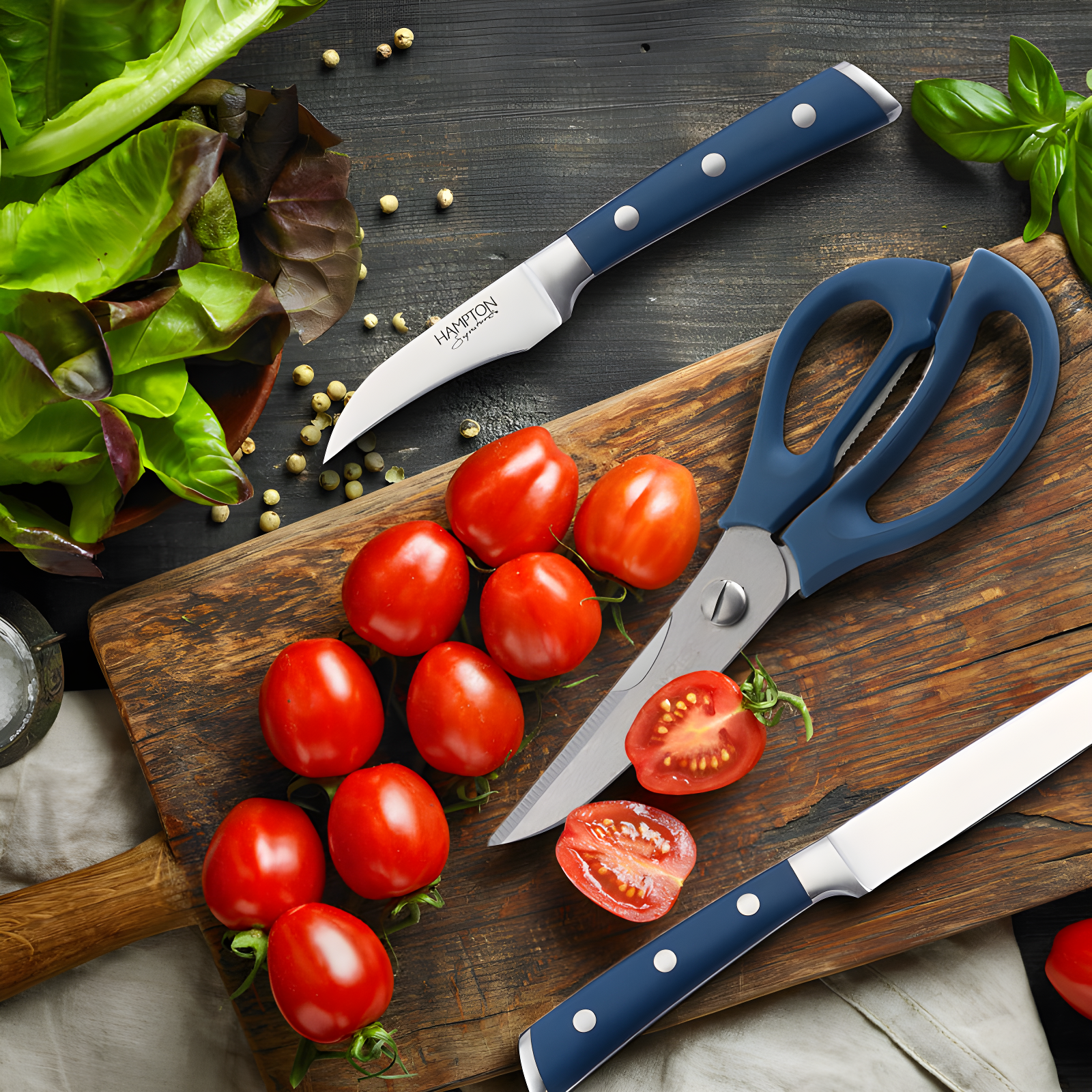 Hampton Signature Hampton Signature Stellar - 14 Piece Knife Block Set, Forged, Full Tang, Triple Rivets