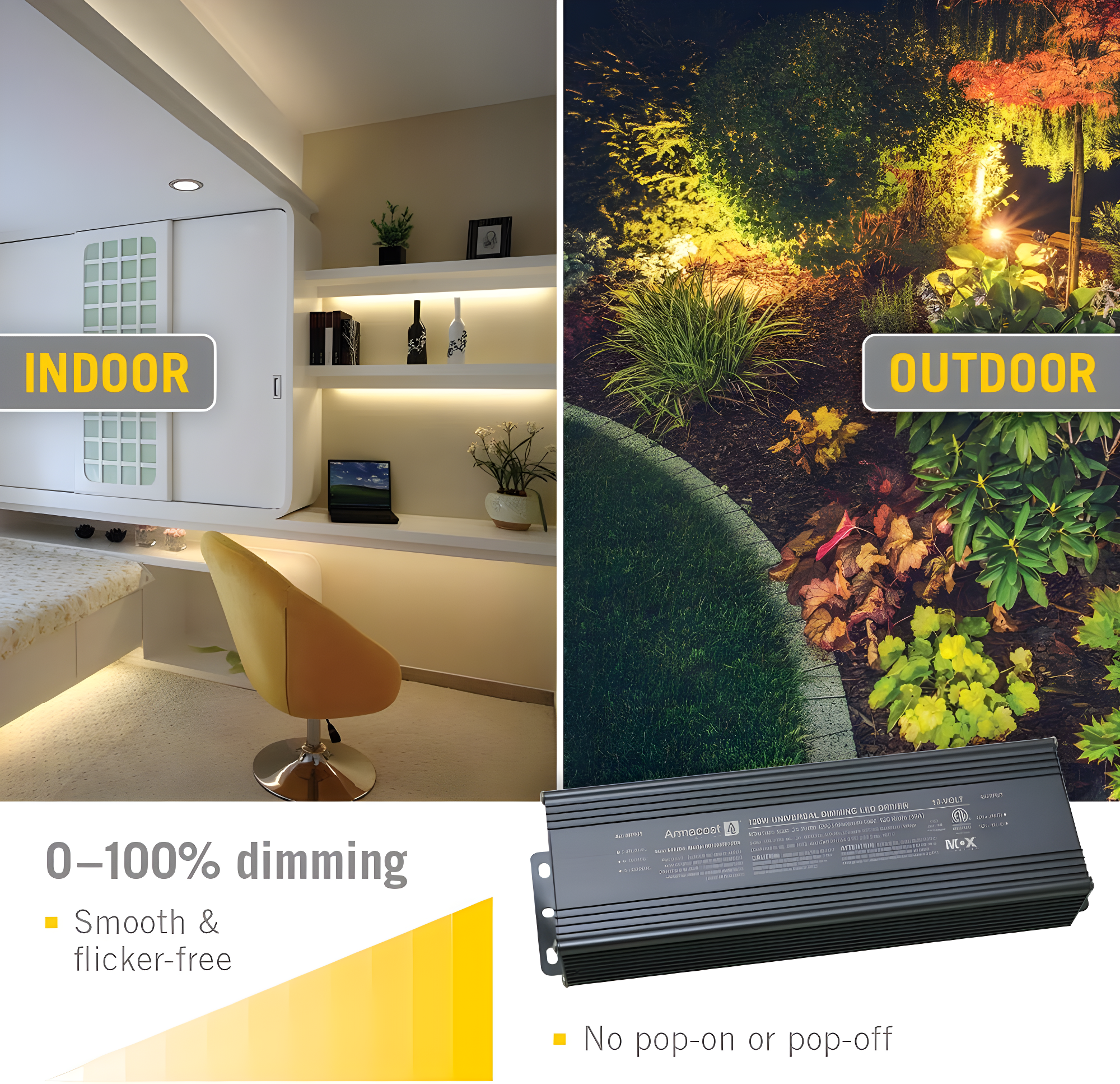 Universal Dimming Power Supply 120W 12V Electronic Transformer