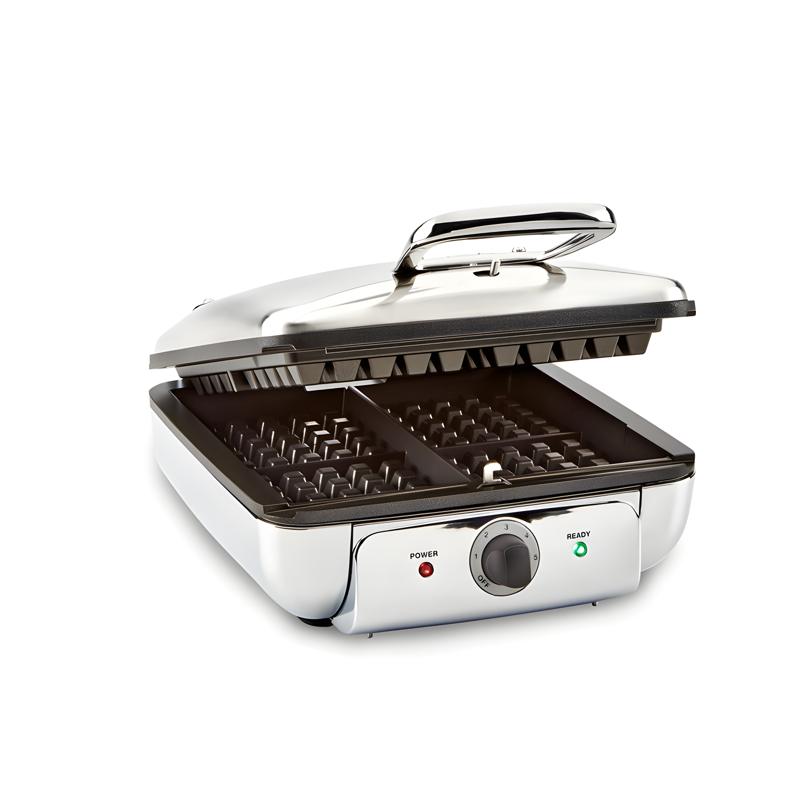 All-Clad ® 4-Slice Stainless Steel Waffle Maker with Removable Plates