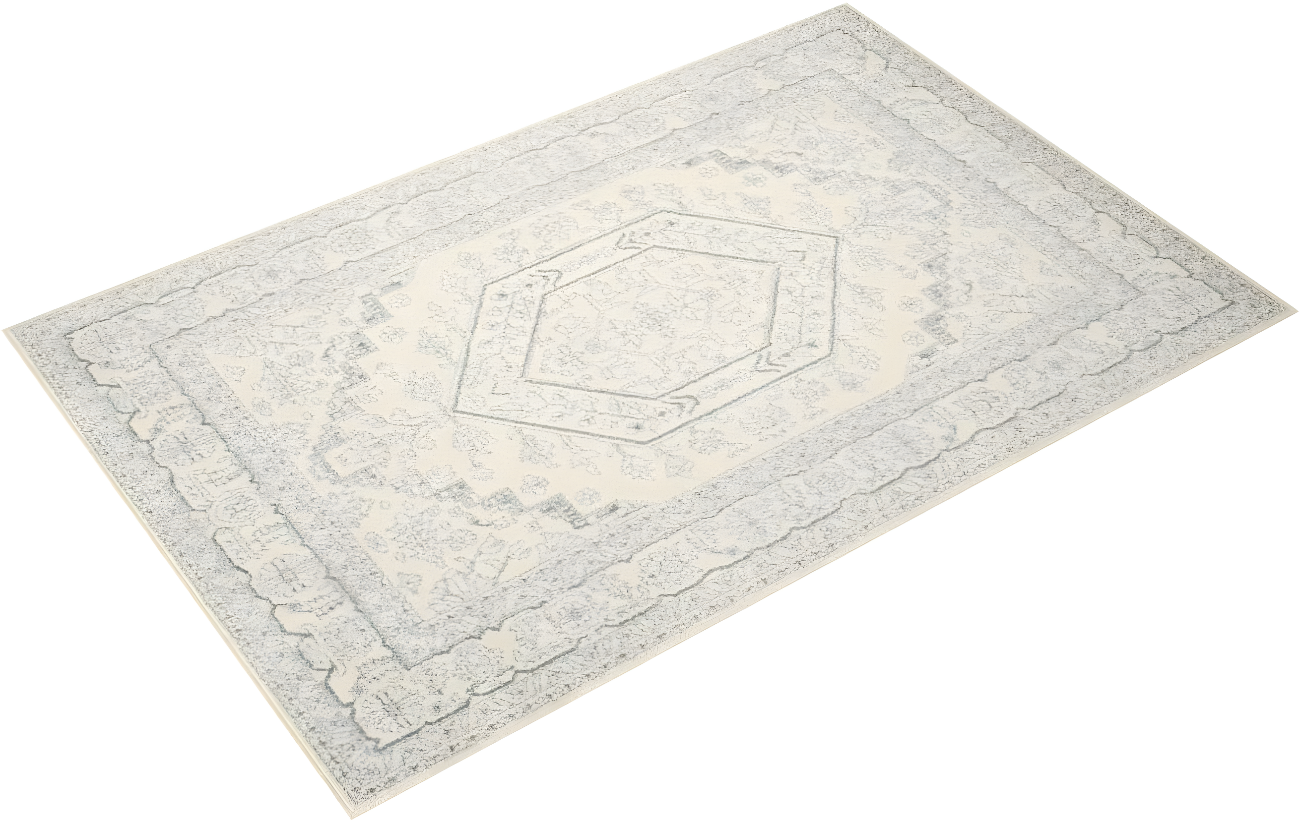 Adirondack ADR108 Power Loomed Area Rug - Ivory/Slate - 6'x9' - Safavieh.