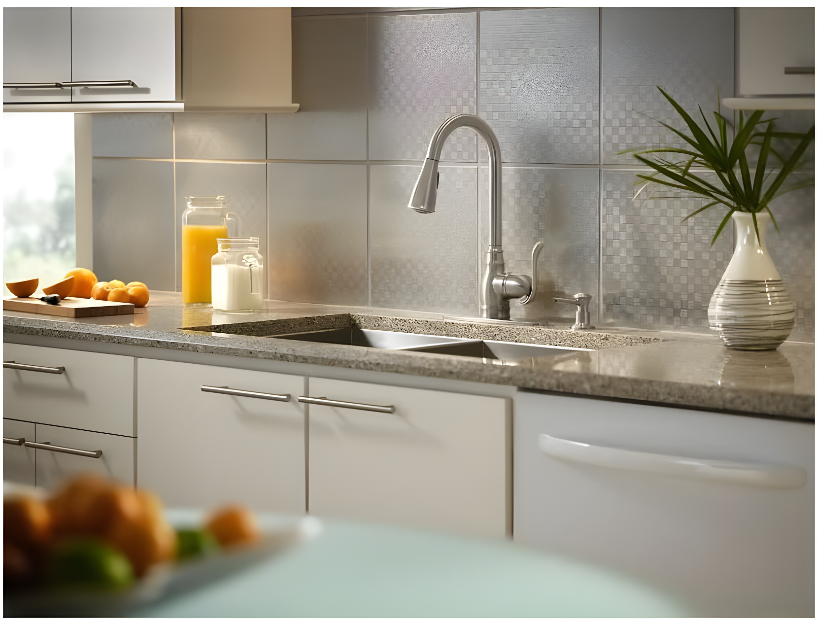 Moen Anabelle Single Handle Deck-mount Pull-down Kitchen Faucet with Sprayer ( Deck Plate Included ) (Soap Dispenser Included)