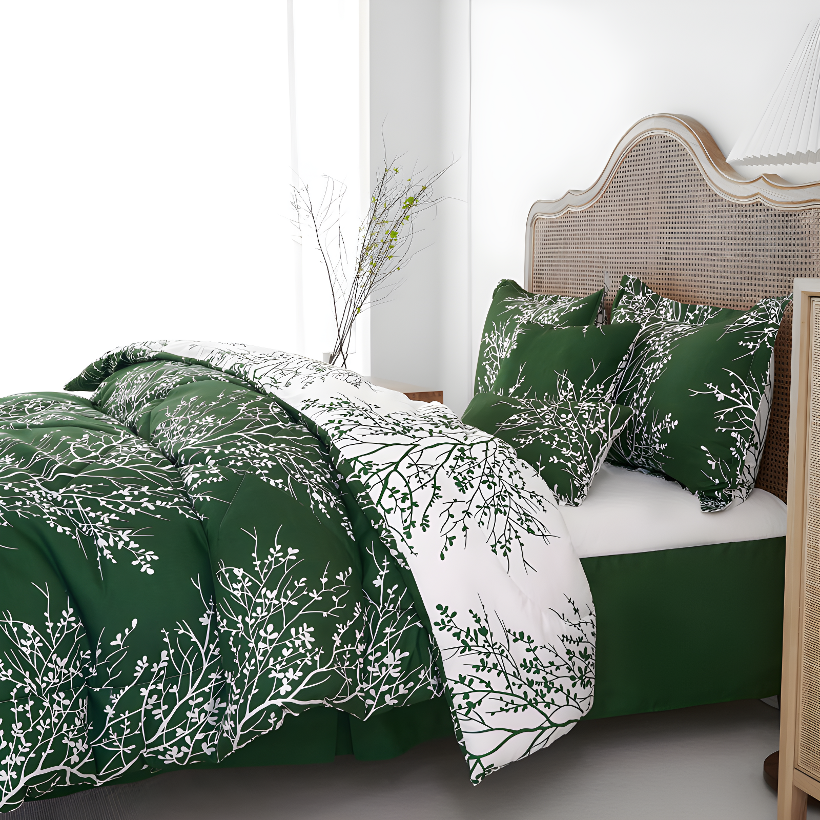 Spirit Linen 6-Piece Foliage Reversible Comforter Set