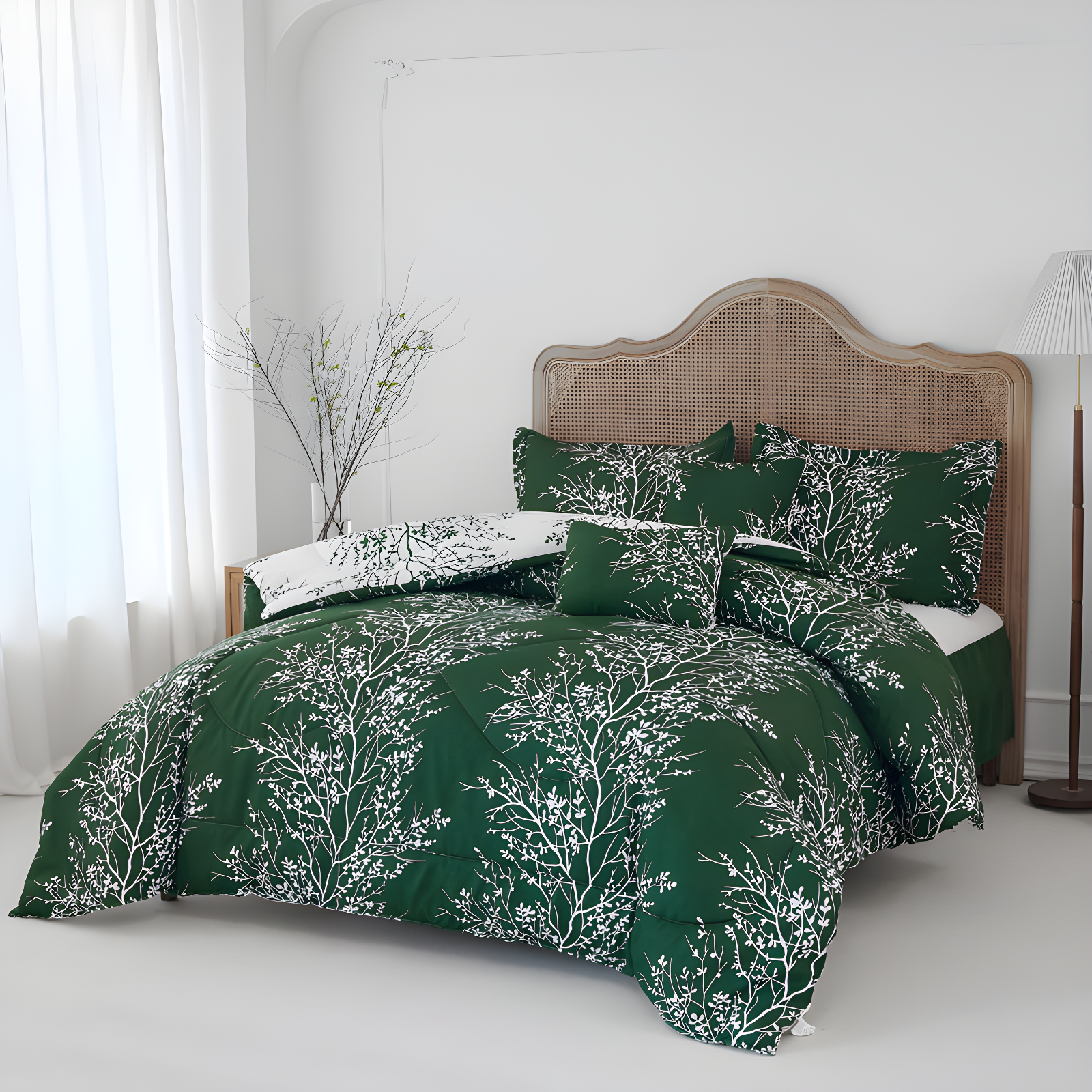 Spirit Linen 6-Piece Foliage Reversible Comforter Set